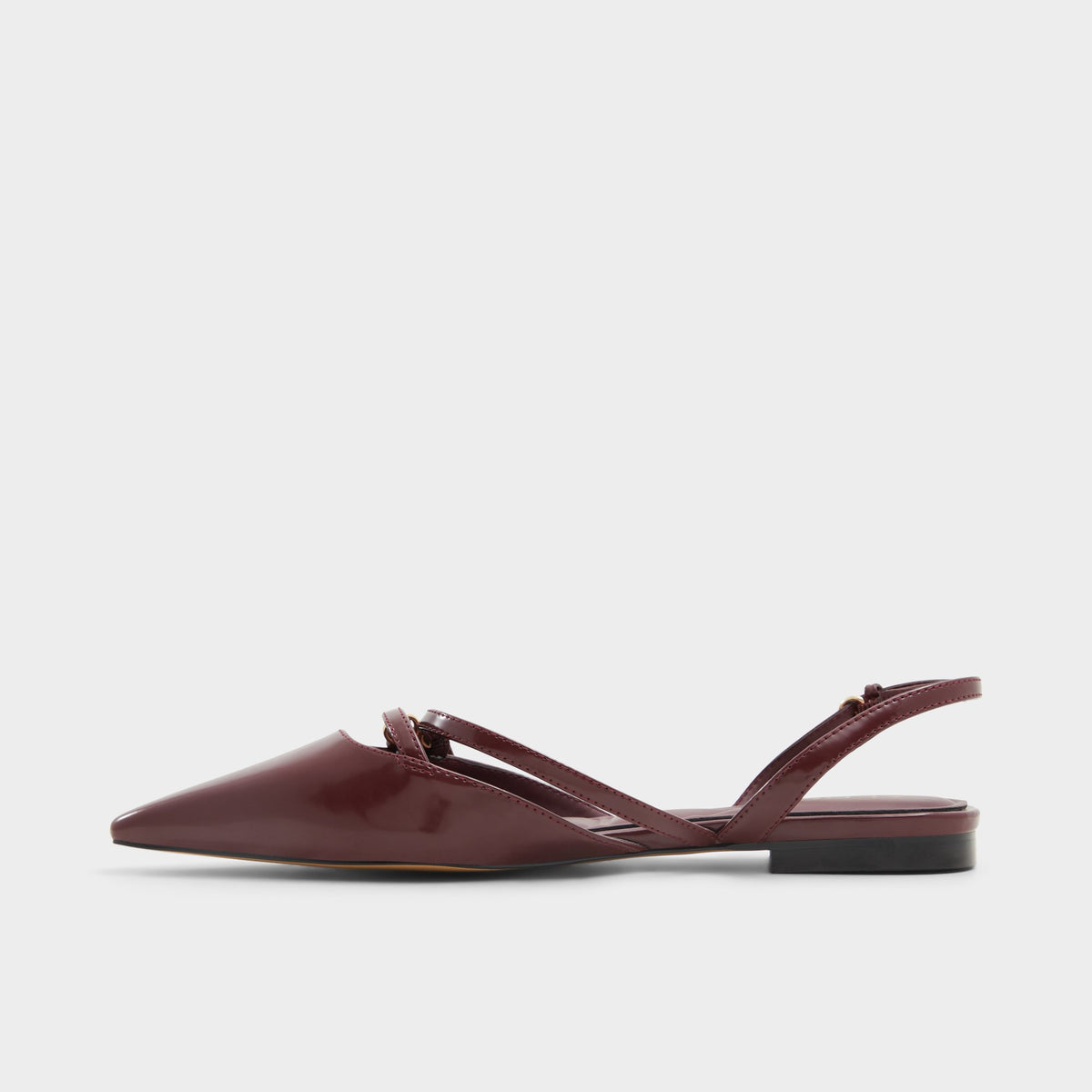 Side view of Bordo Alanie Slingback ballet flat