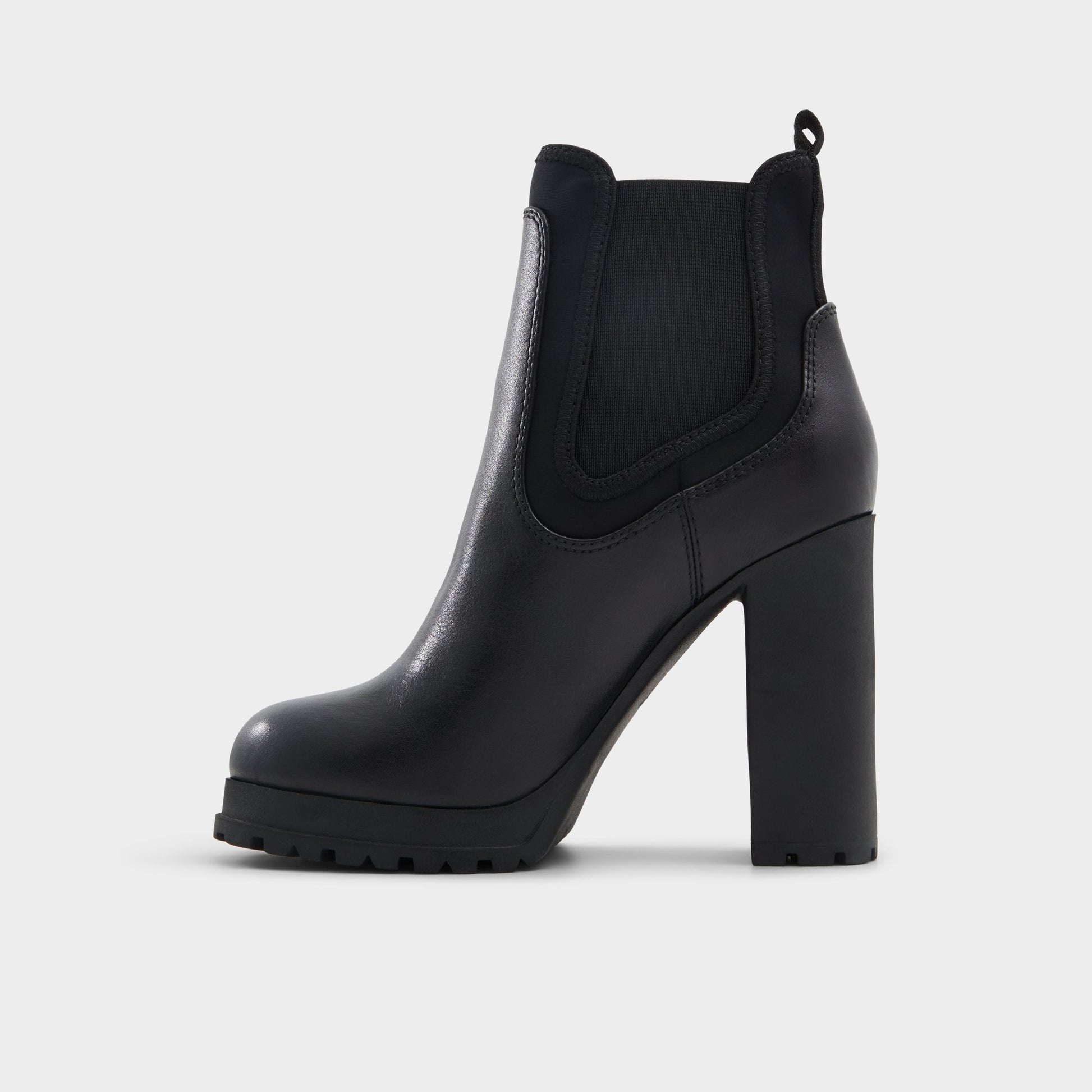 Side view of Black Bold Ankle boot