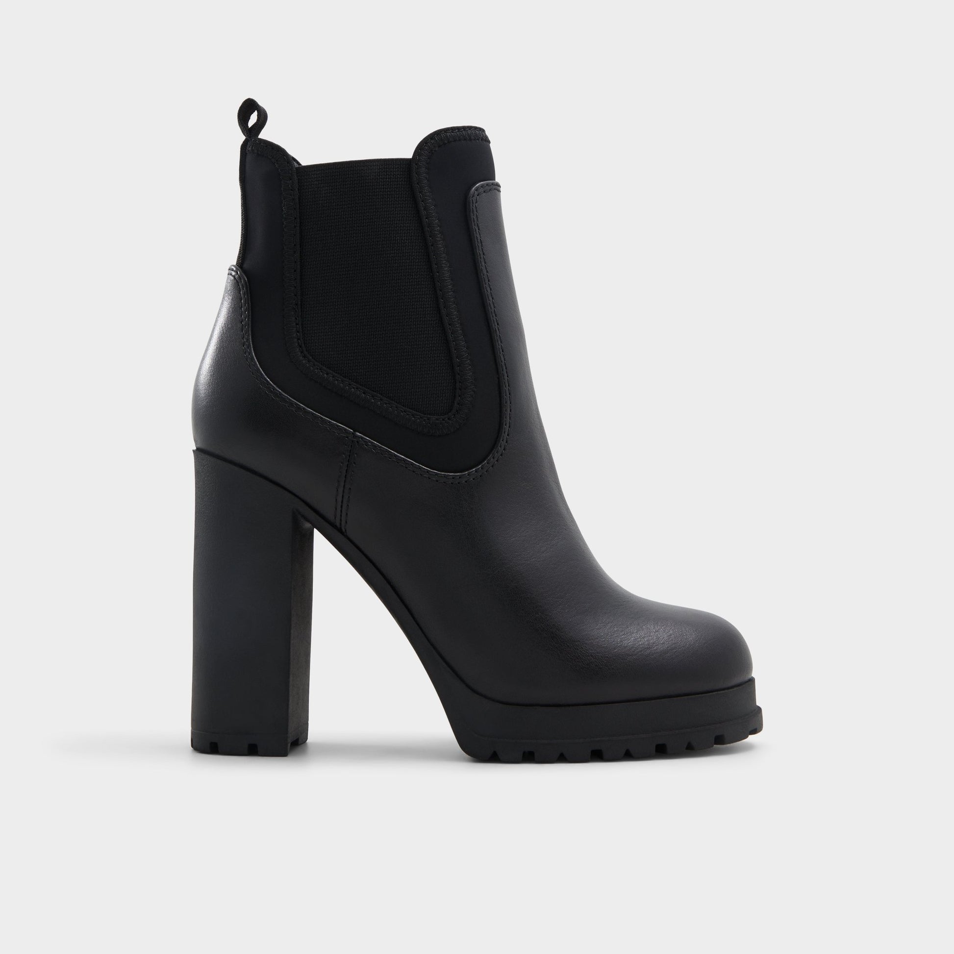 Main View of Black Bold Ankle boot for Womens