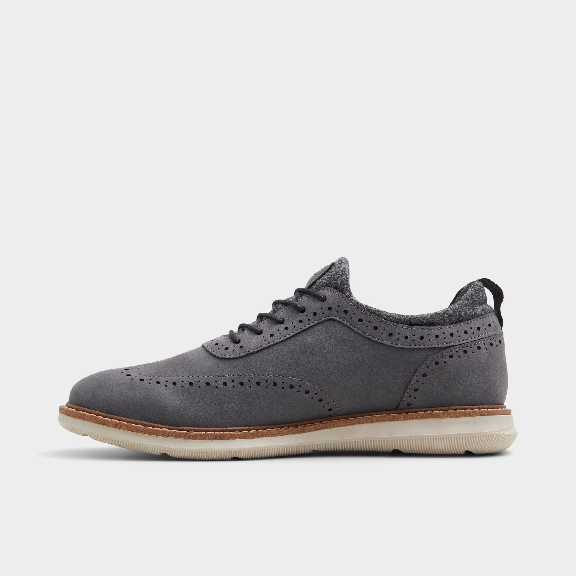 Side view of Grey Kalister Oxford shoe