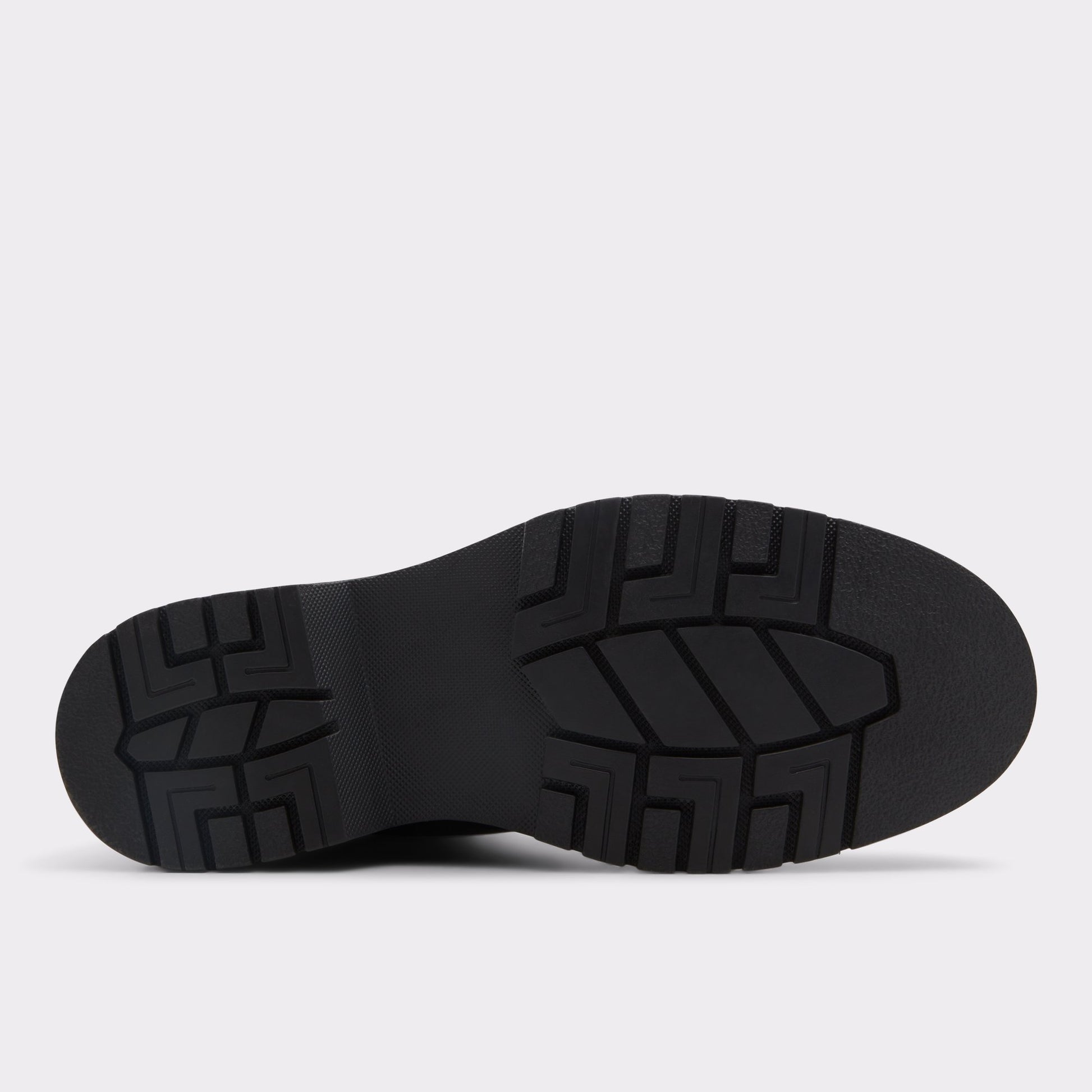 View of Open Black Roby Lace-up boot's sole