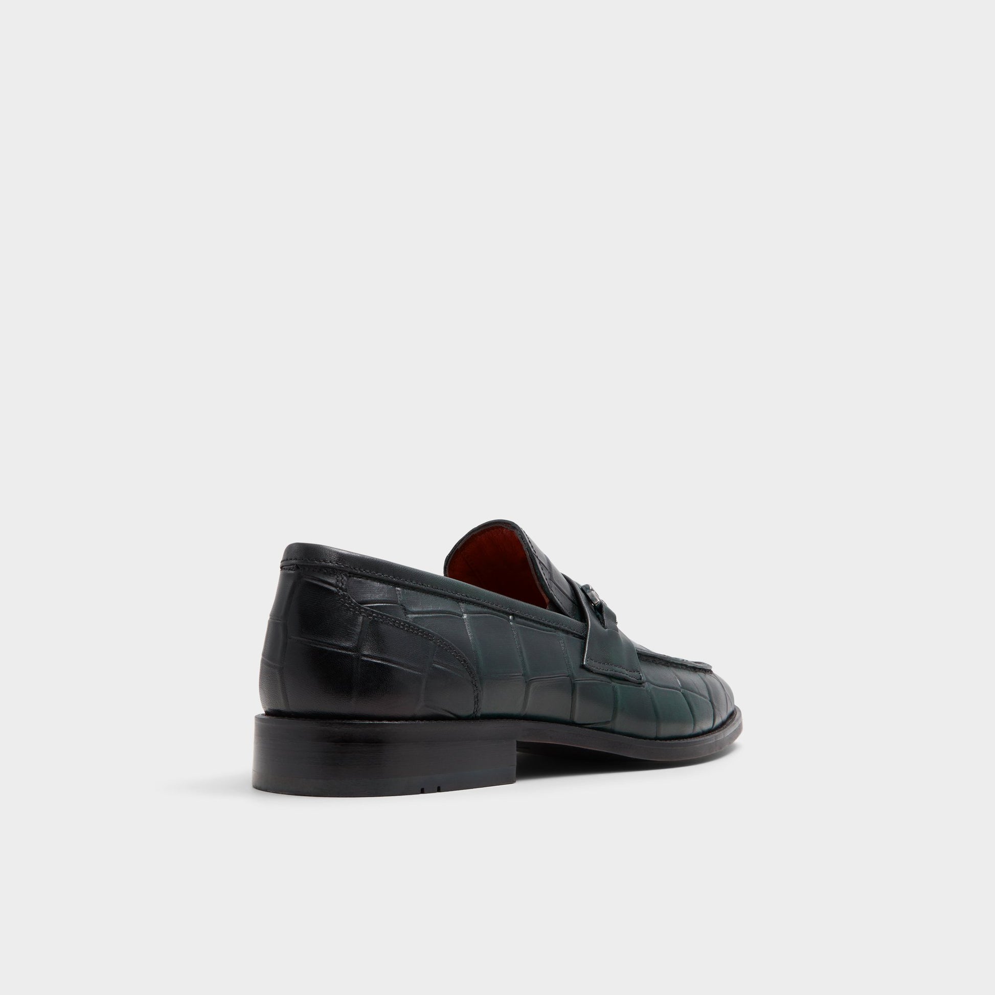 Three-quarter angle of Khaki Liari Loafer's back side