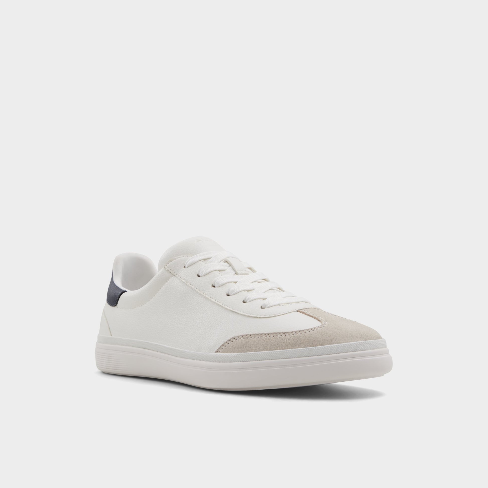 Three-quarter angle of White Lido Low top sneaker's front side