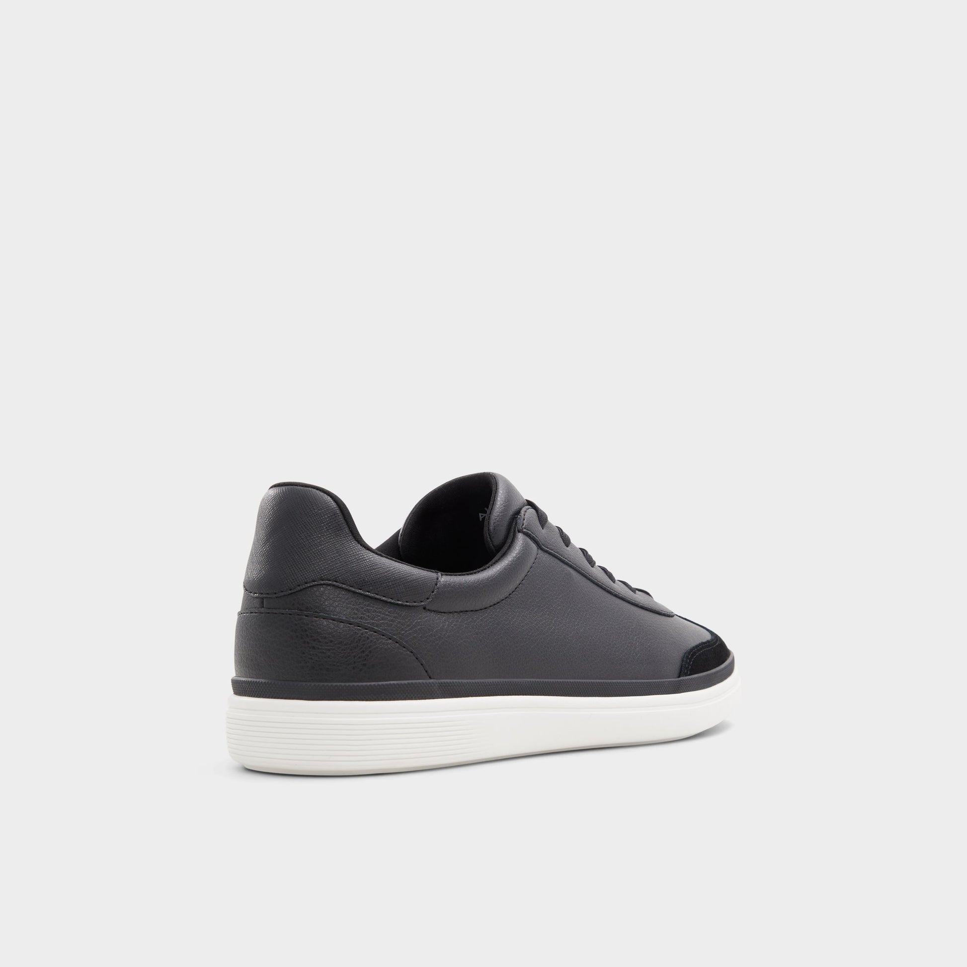 Three-quarter angle of Black Lido Low top sneaker's back side