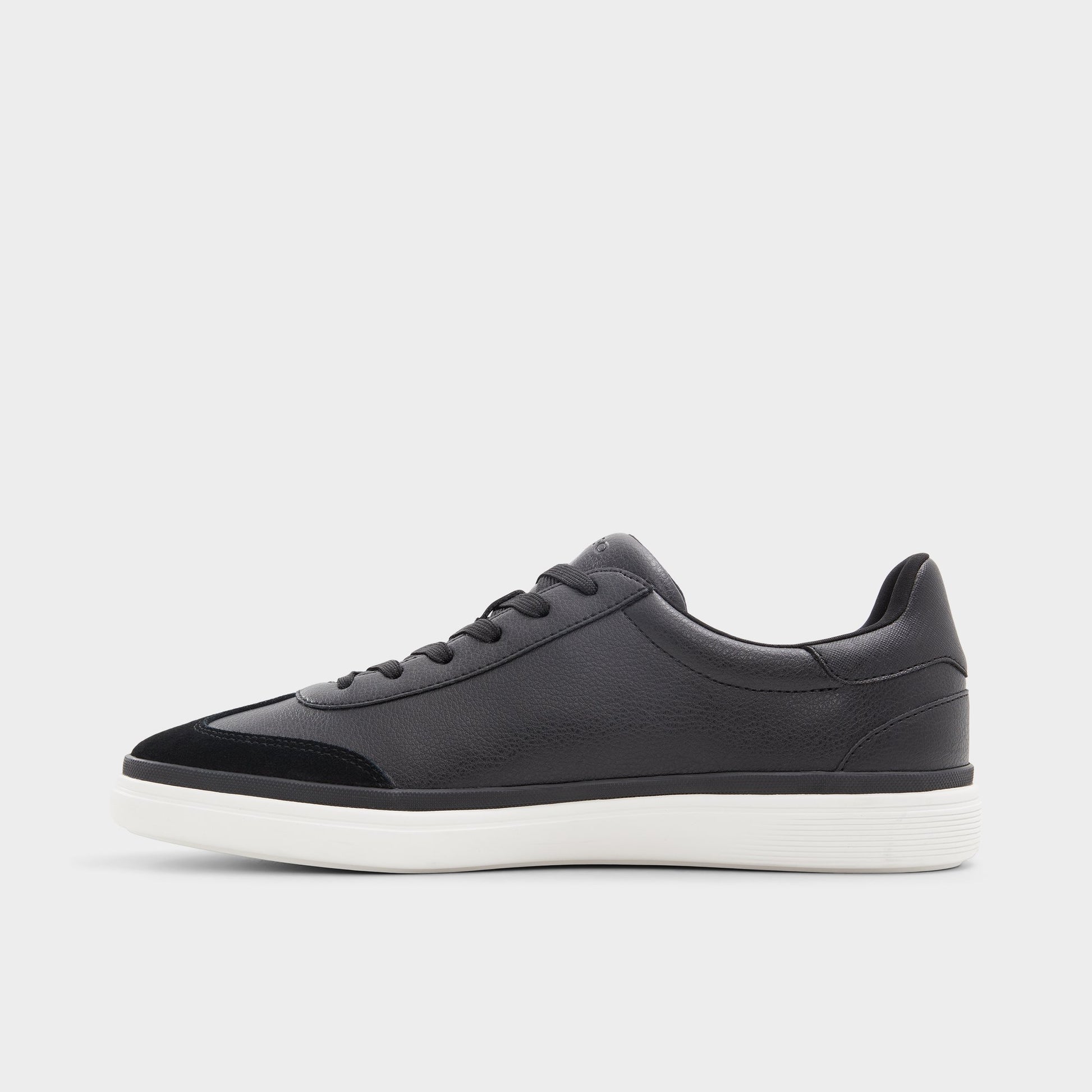 Side view of Black Lido Low top sneaker