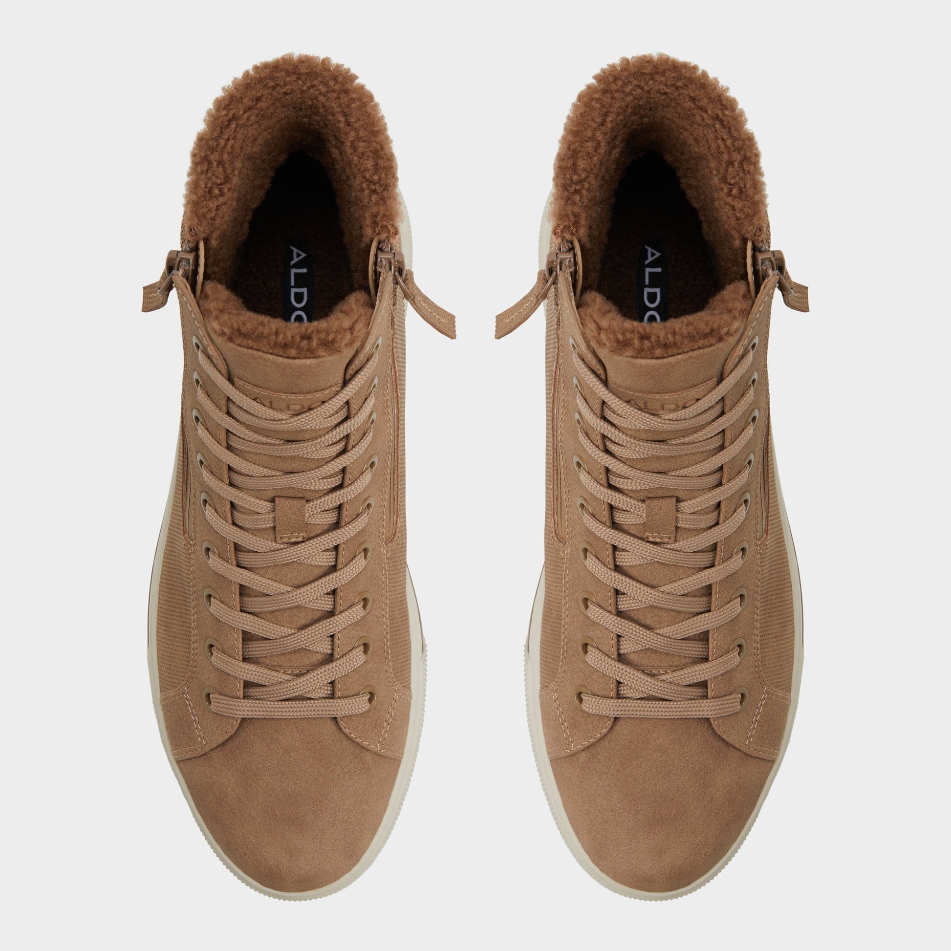 Top-down view of the Beige Preralithh-l Lace-up boot