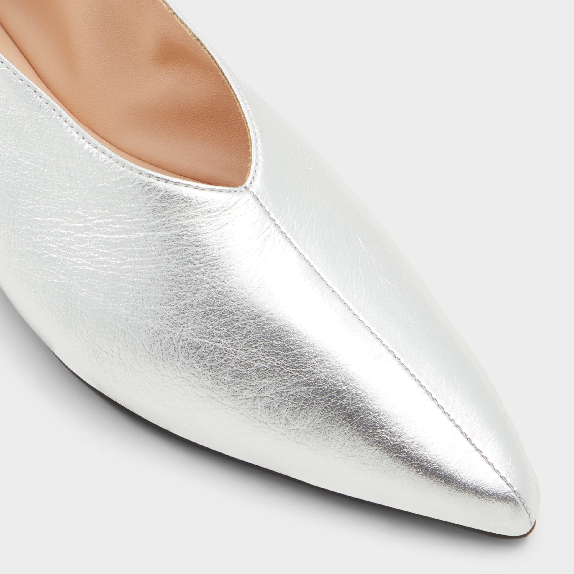 Close-up of the Silver Zolissa Ballet flat