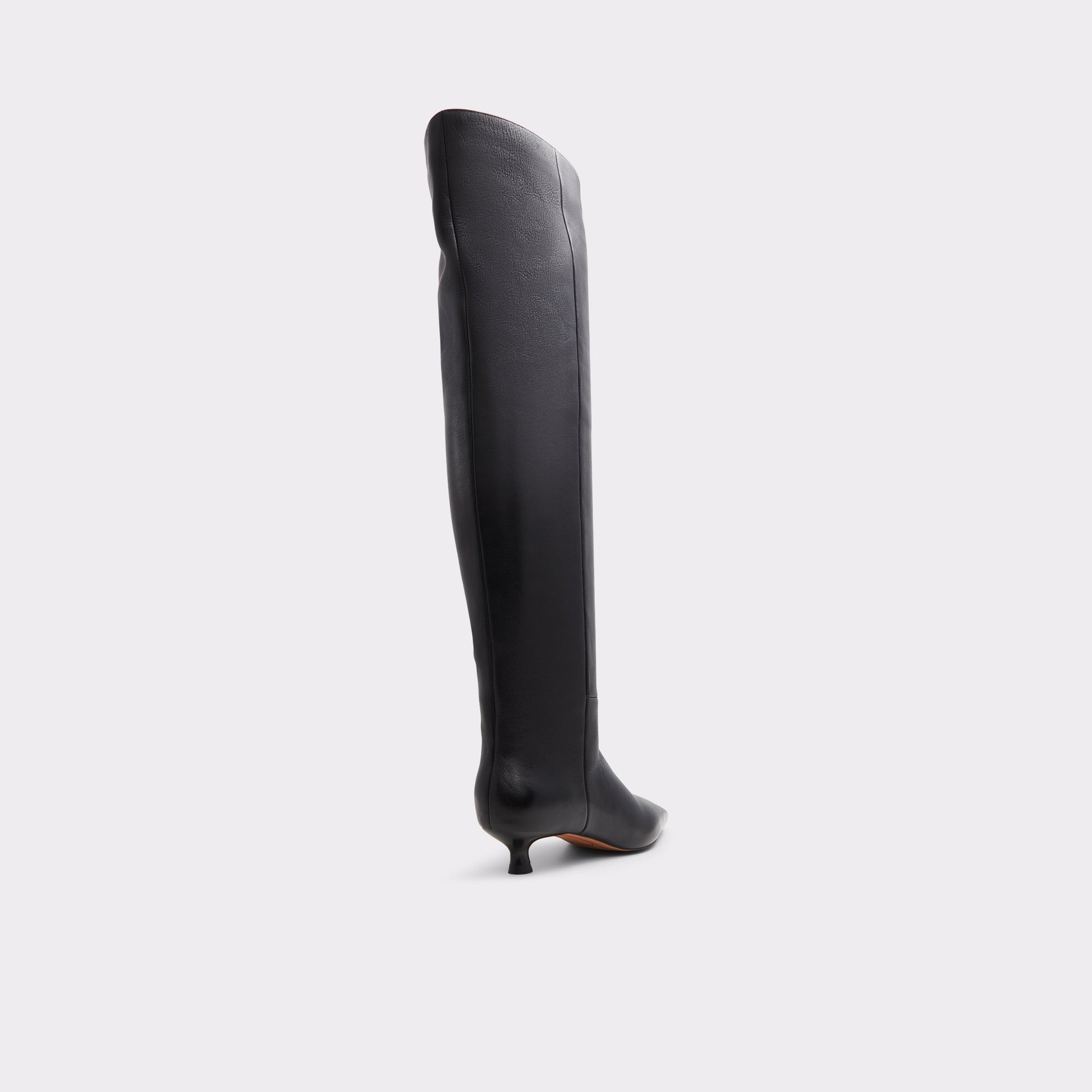 Three-quarter angle of Black Muttsee Over-the-knee boot's back side
