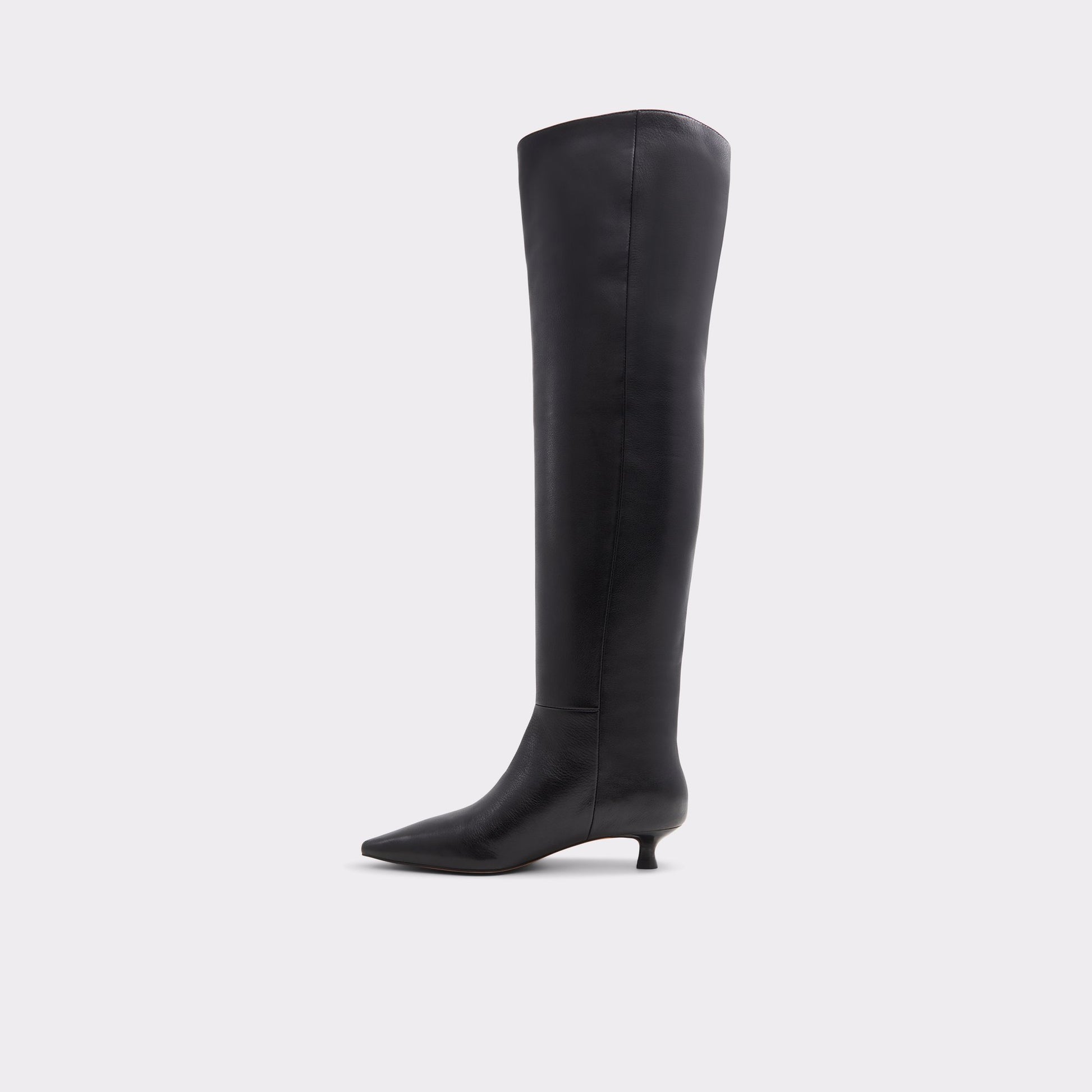 Side view of Black Muttsee Over-the-knee boot