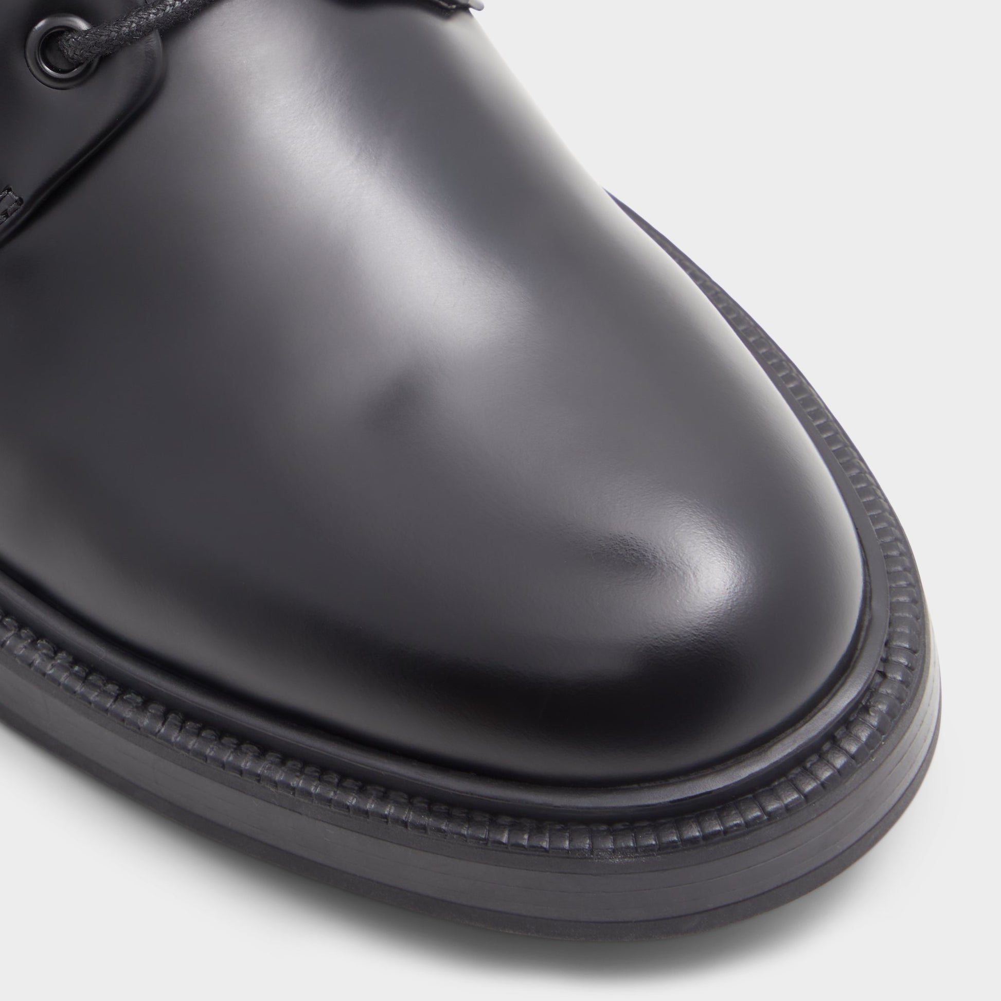Close-up of the Black Cedar Lace-up boot