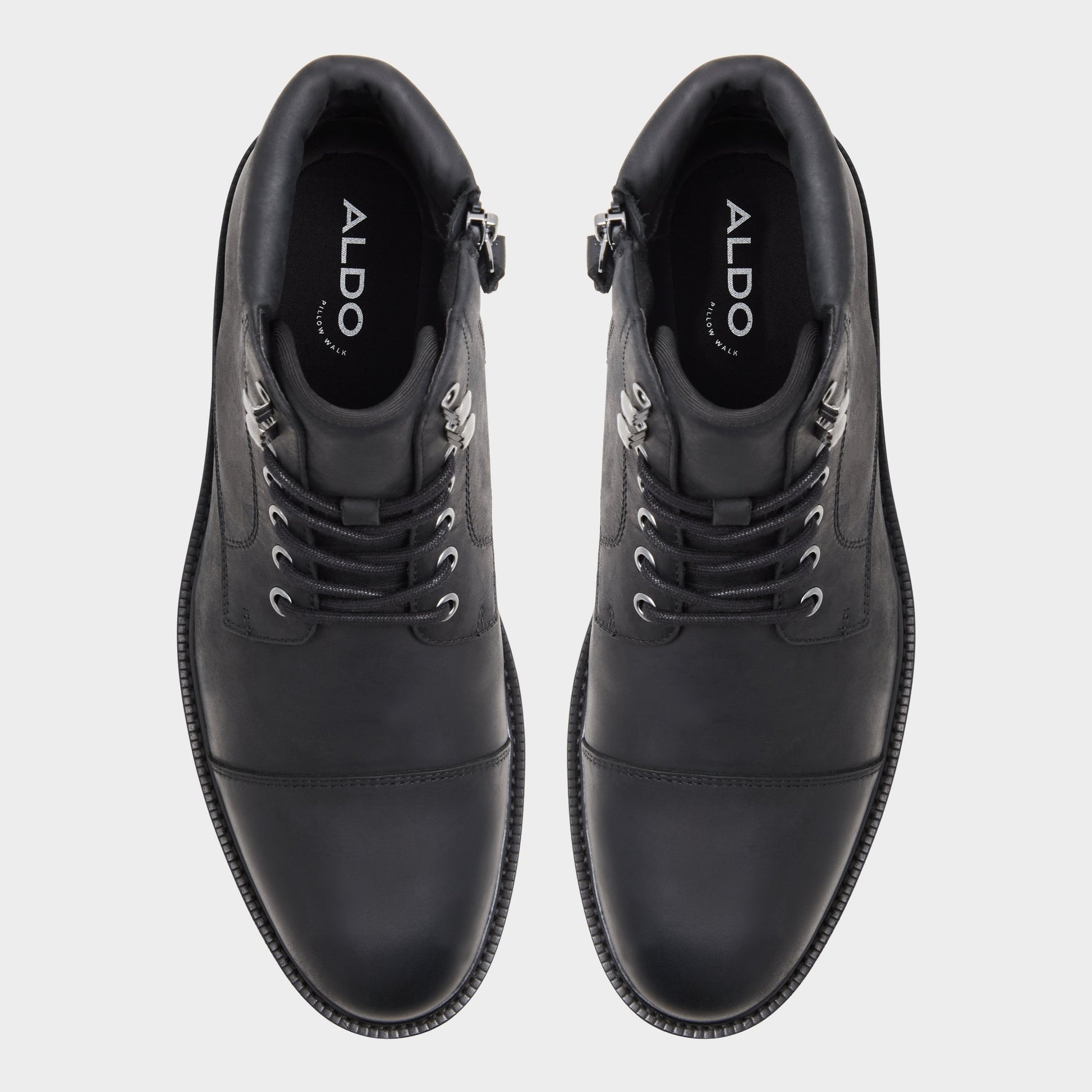 Top-down view of the Black Darionn Lace-up boot