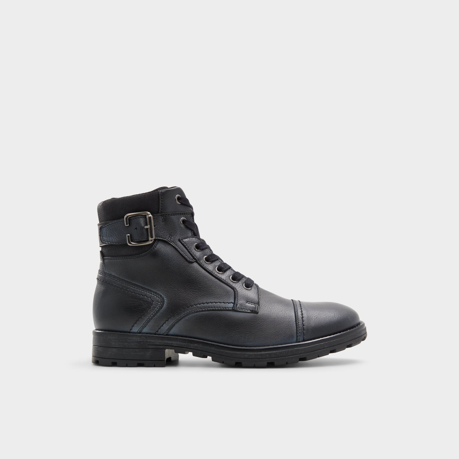 Vue principale de Noir Granger Botte lacée pour Hommes