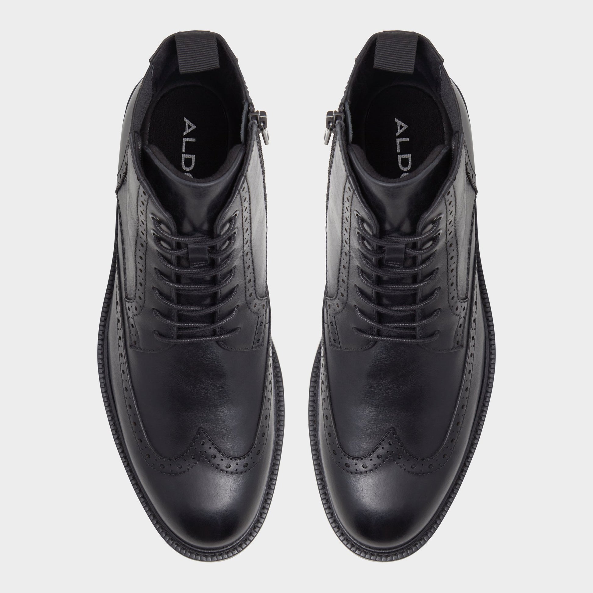 Top-down view of the Black Toney Lace-up boot