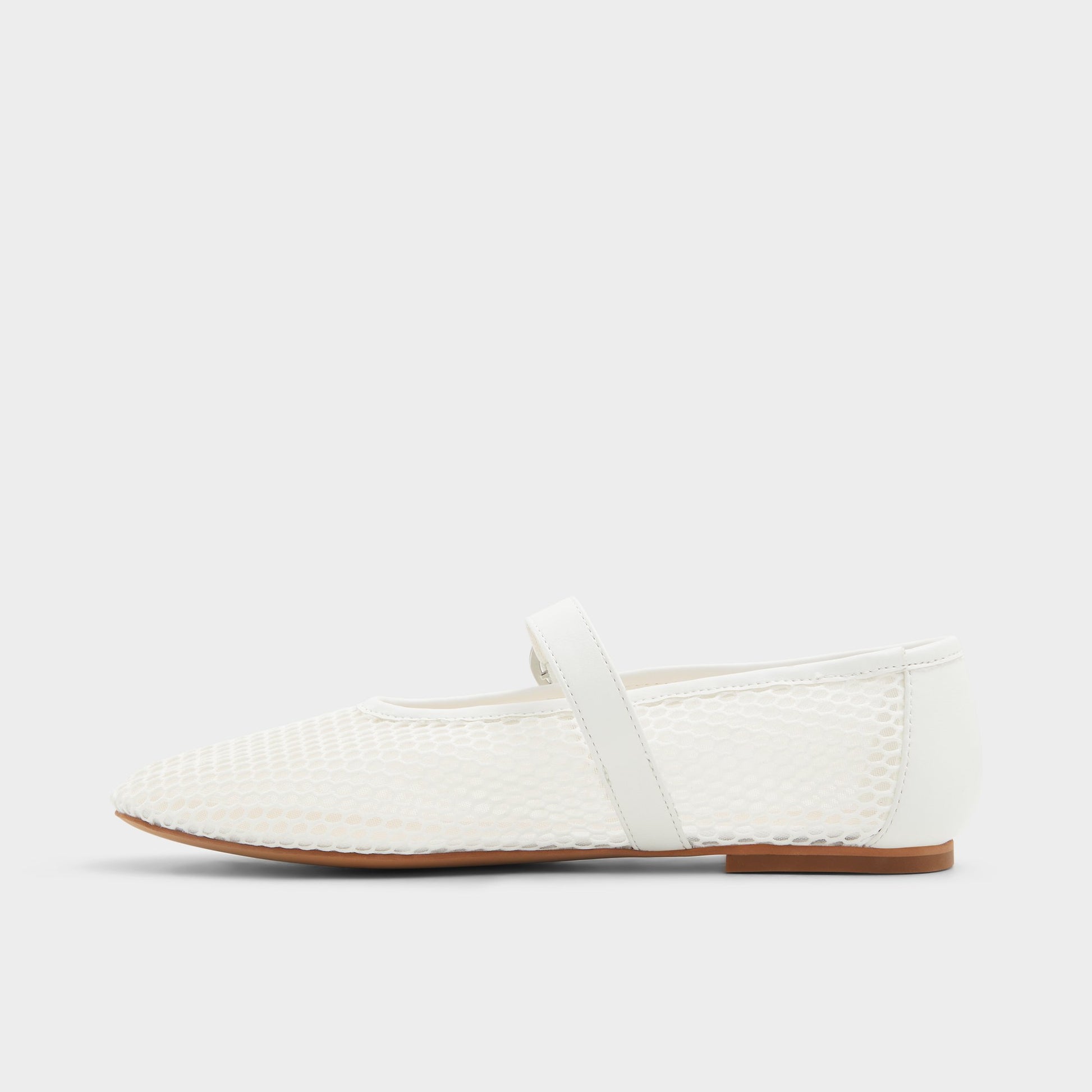 Side view of White Quincey Ballerina