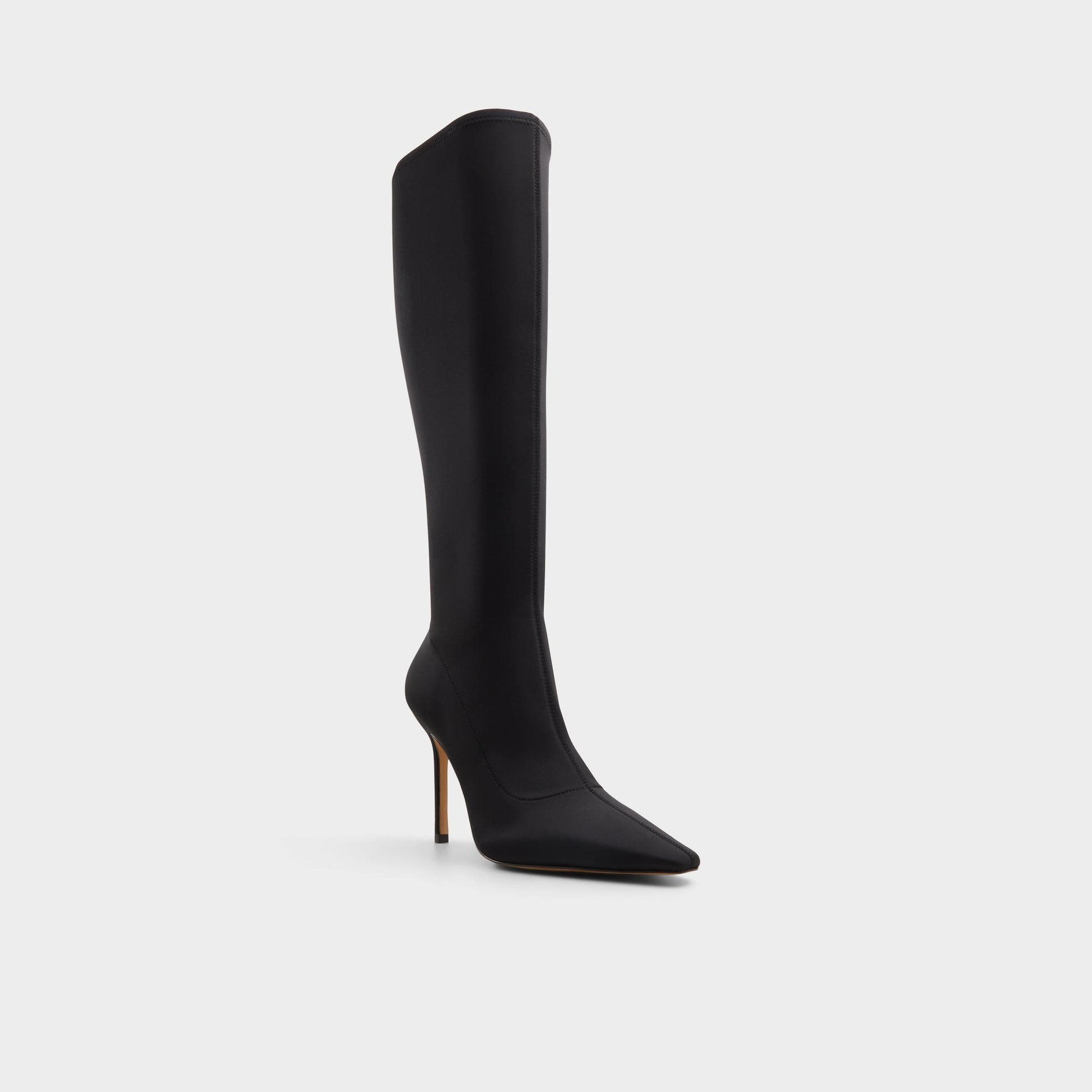Three-quarter angle of Black Raffaela Knee-high boot's front side