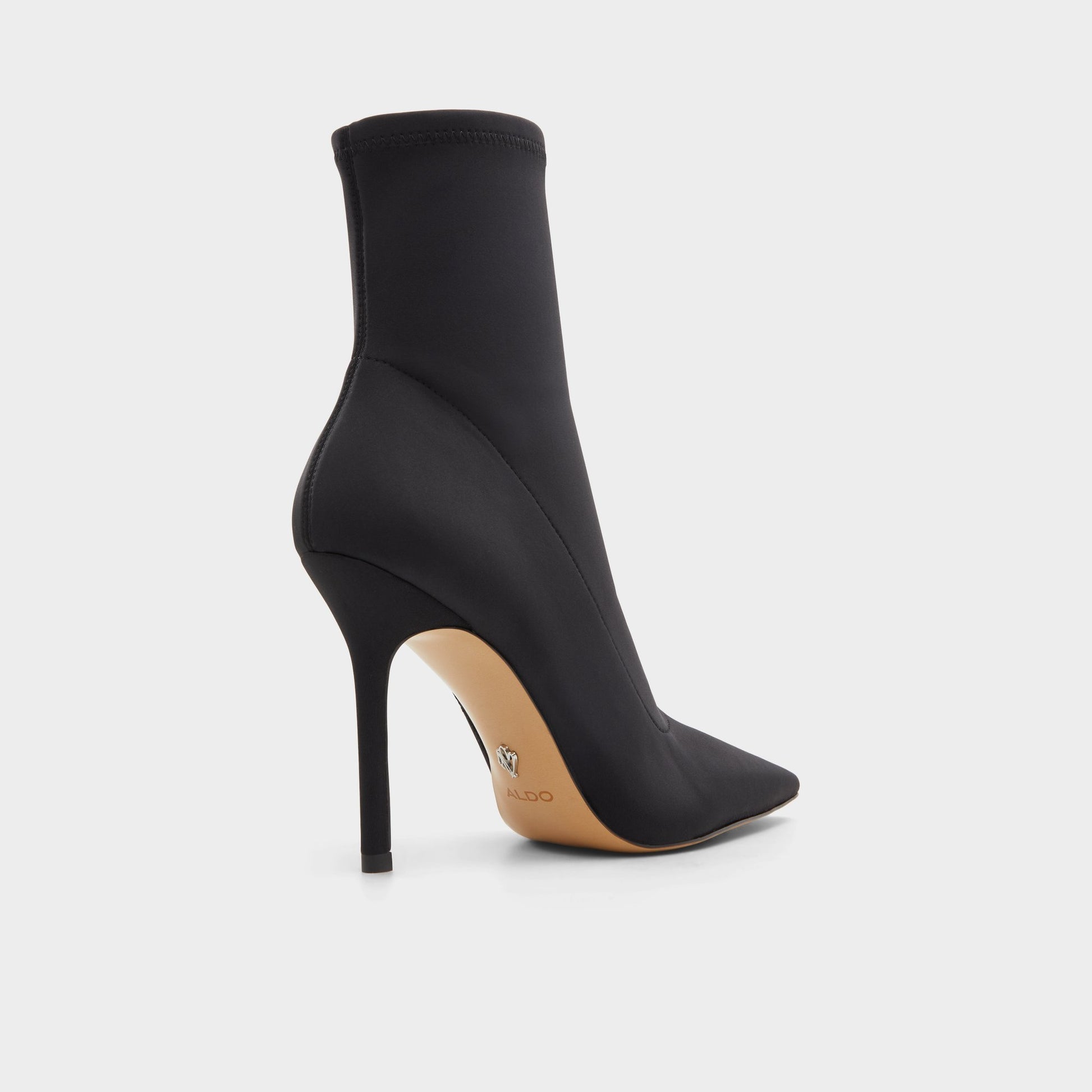 Three-quarter angle of Black Raffina Ankle boot's back side