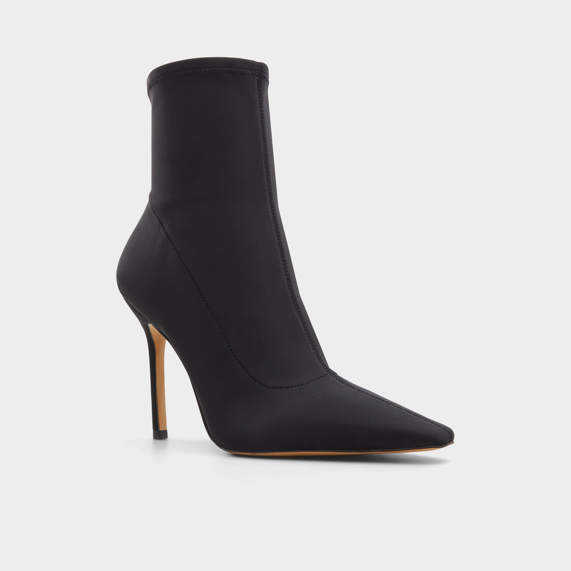 Three-quarter angle of Black Raffina Ankle boot's front side