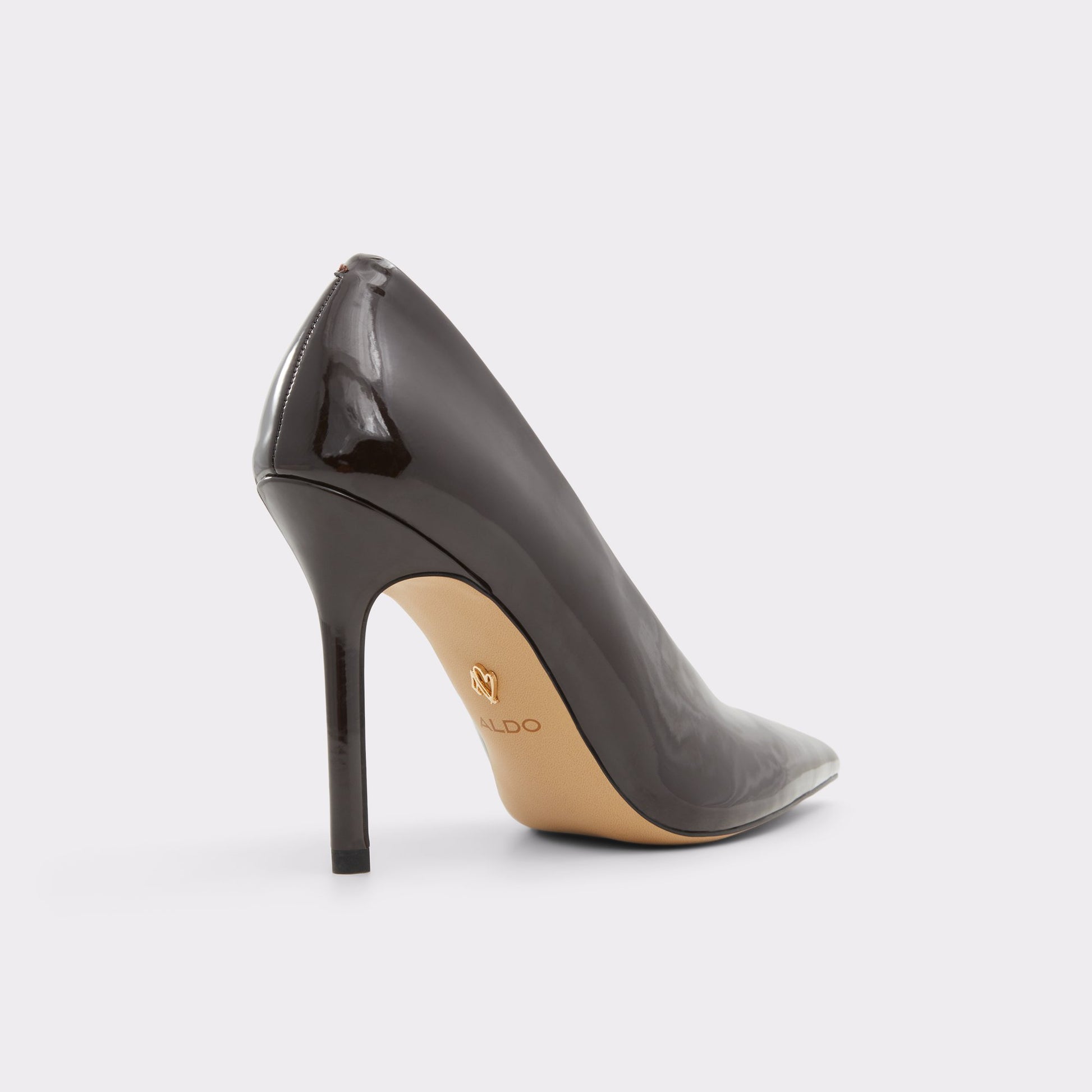 Three-quarter angle of Dark Brown Lessy Pump's back side