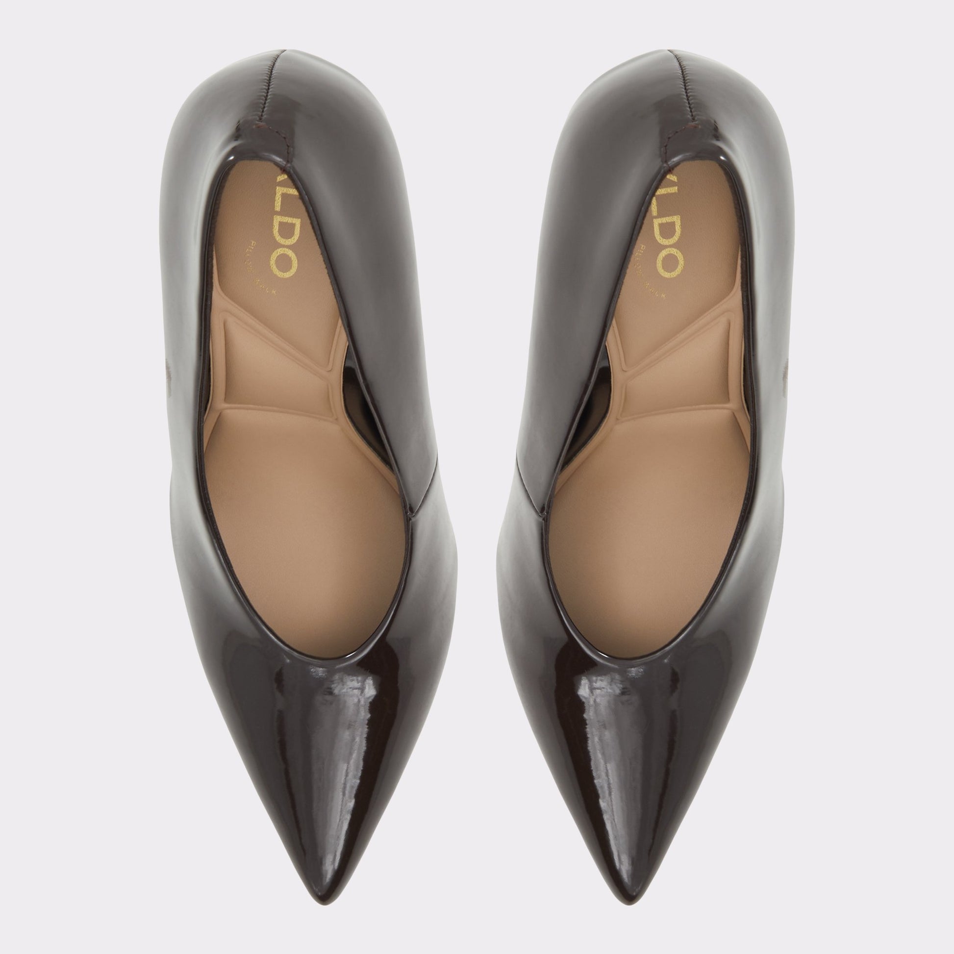Top-down view of the Dark Brown Lessy Pump