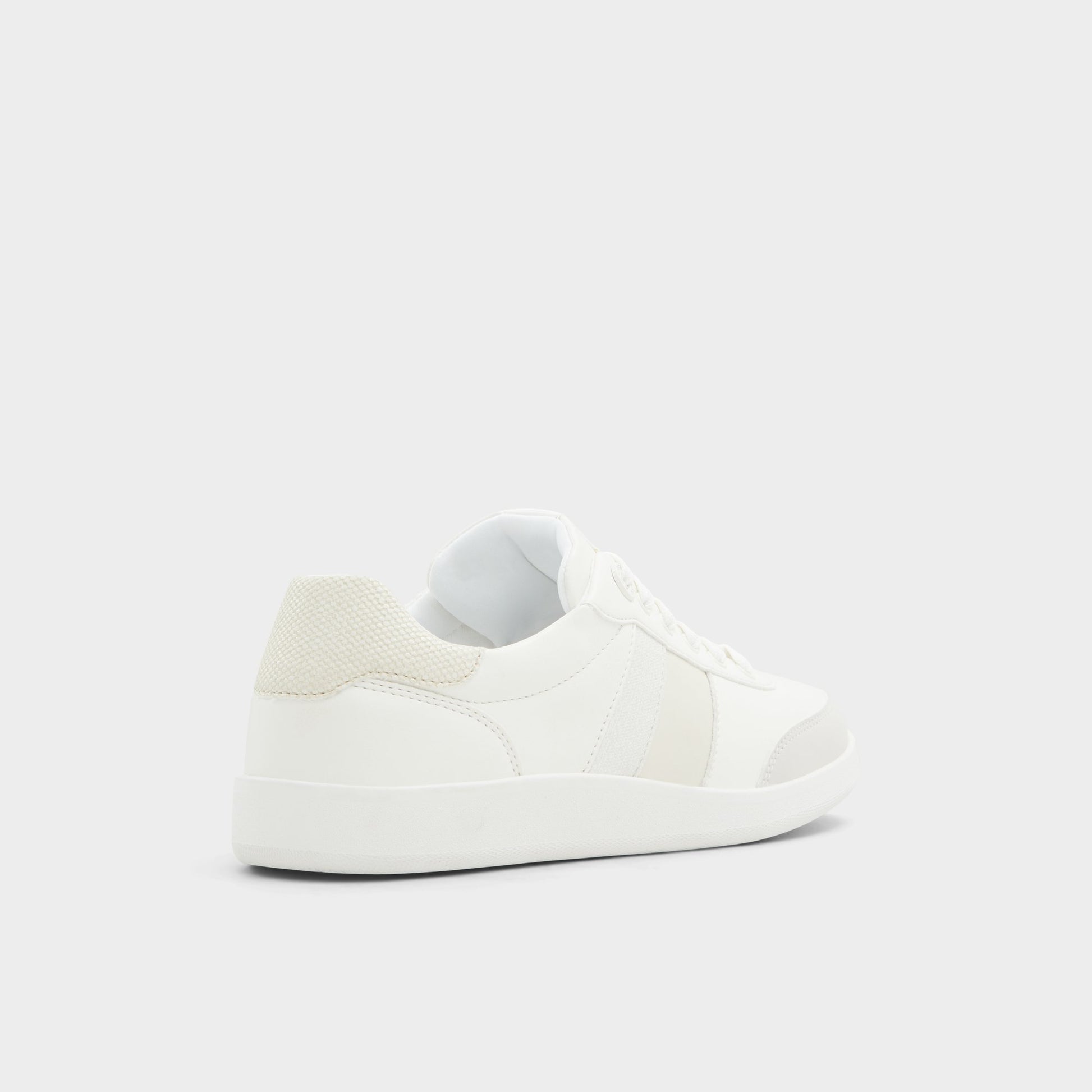 Three-quarter angle of White Hestia Low top sneaker's back side