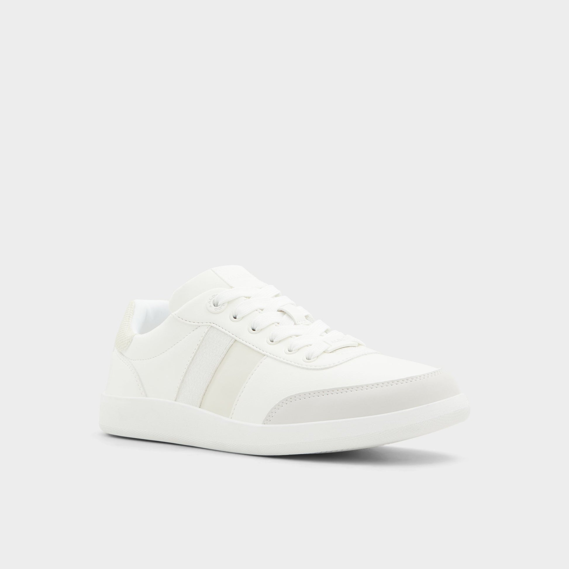 Three-quarter angle of White Hestia Low top sneaker's front side