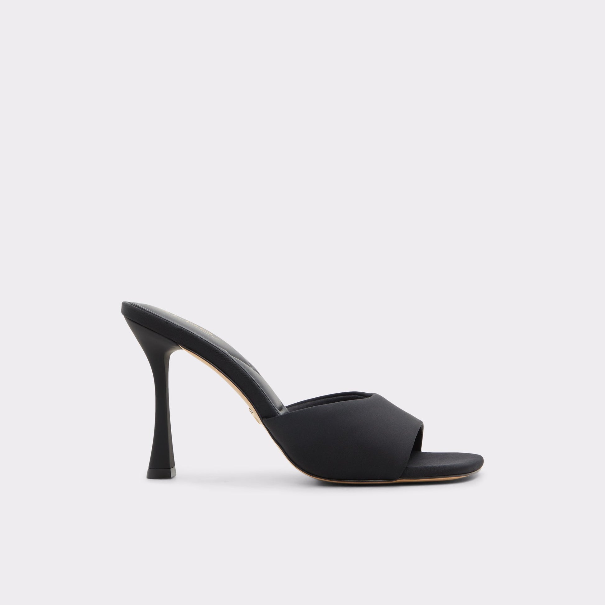 Main View of Black Evadalia Heeled mule for Womens