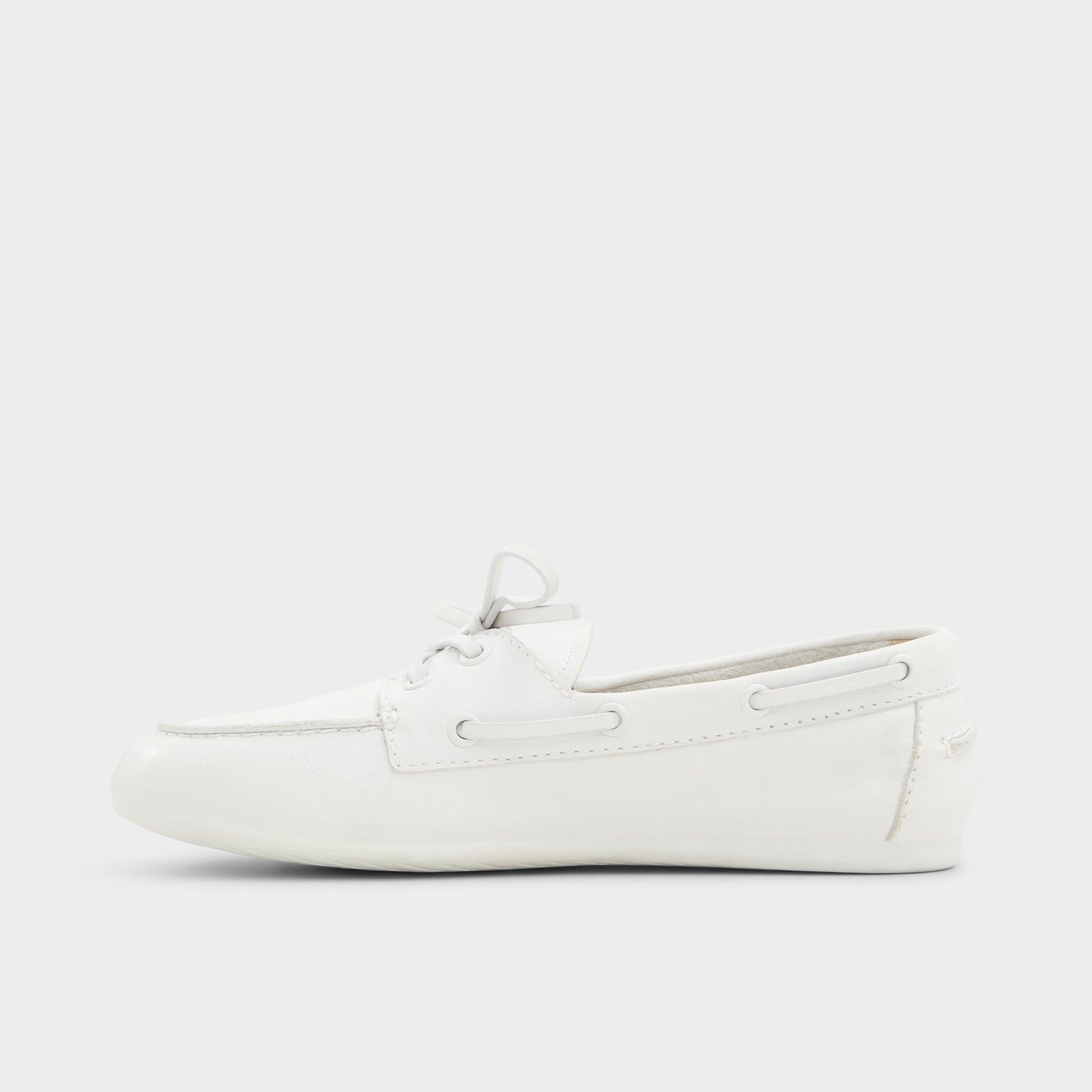 Side view of White/Bone Sail Boat shoe