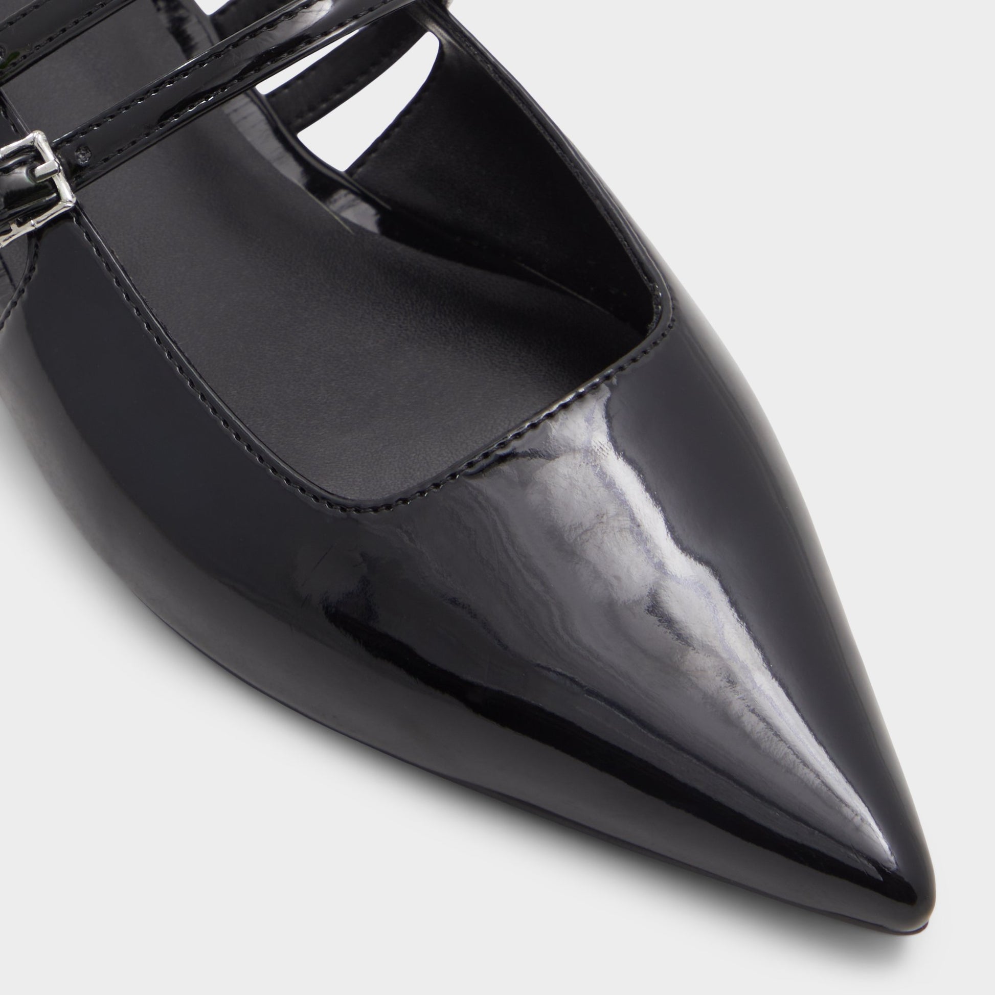 Close-up of the Black Tossa Slingback ballet flat