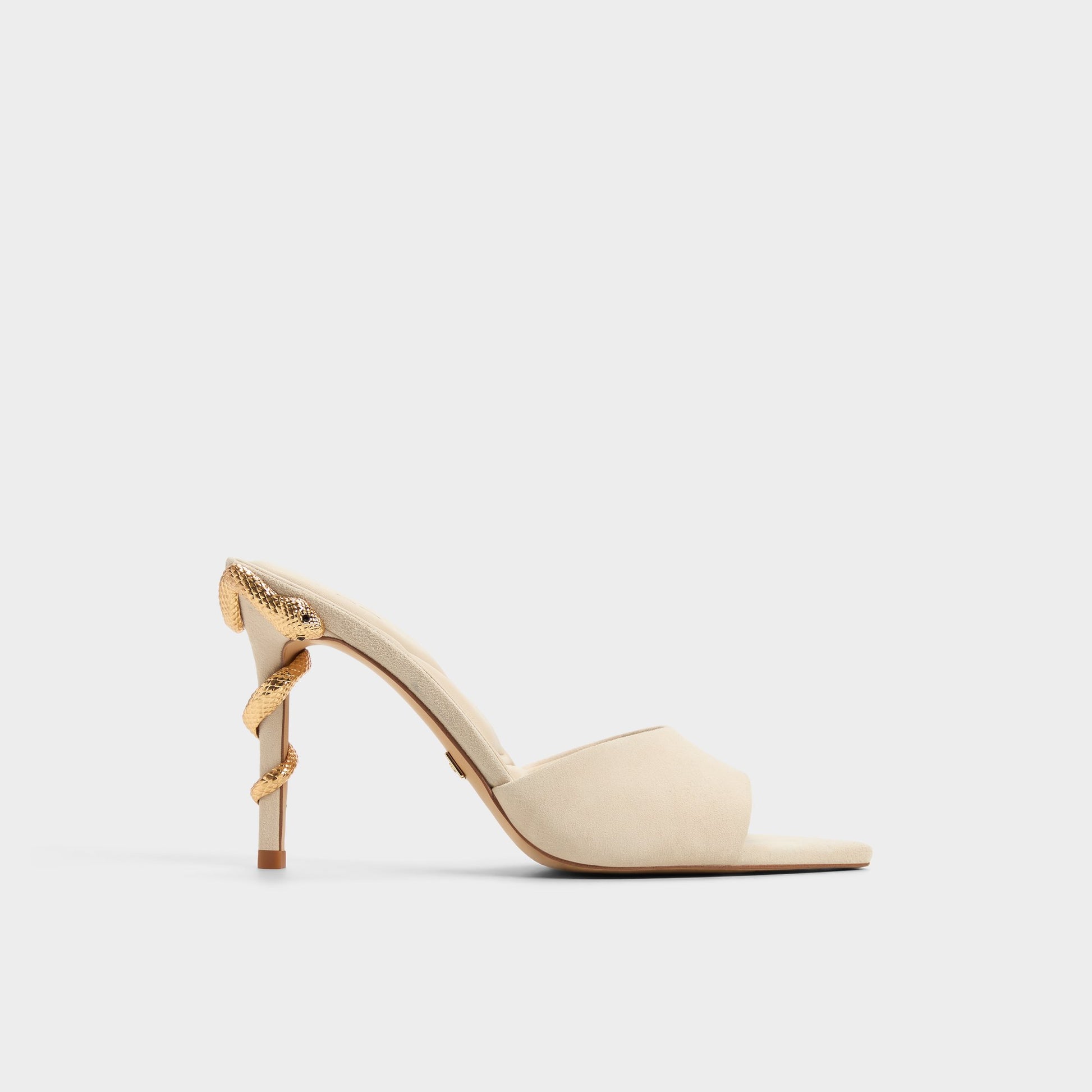 Main View of Bone Seashella Heeled mule for Womens