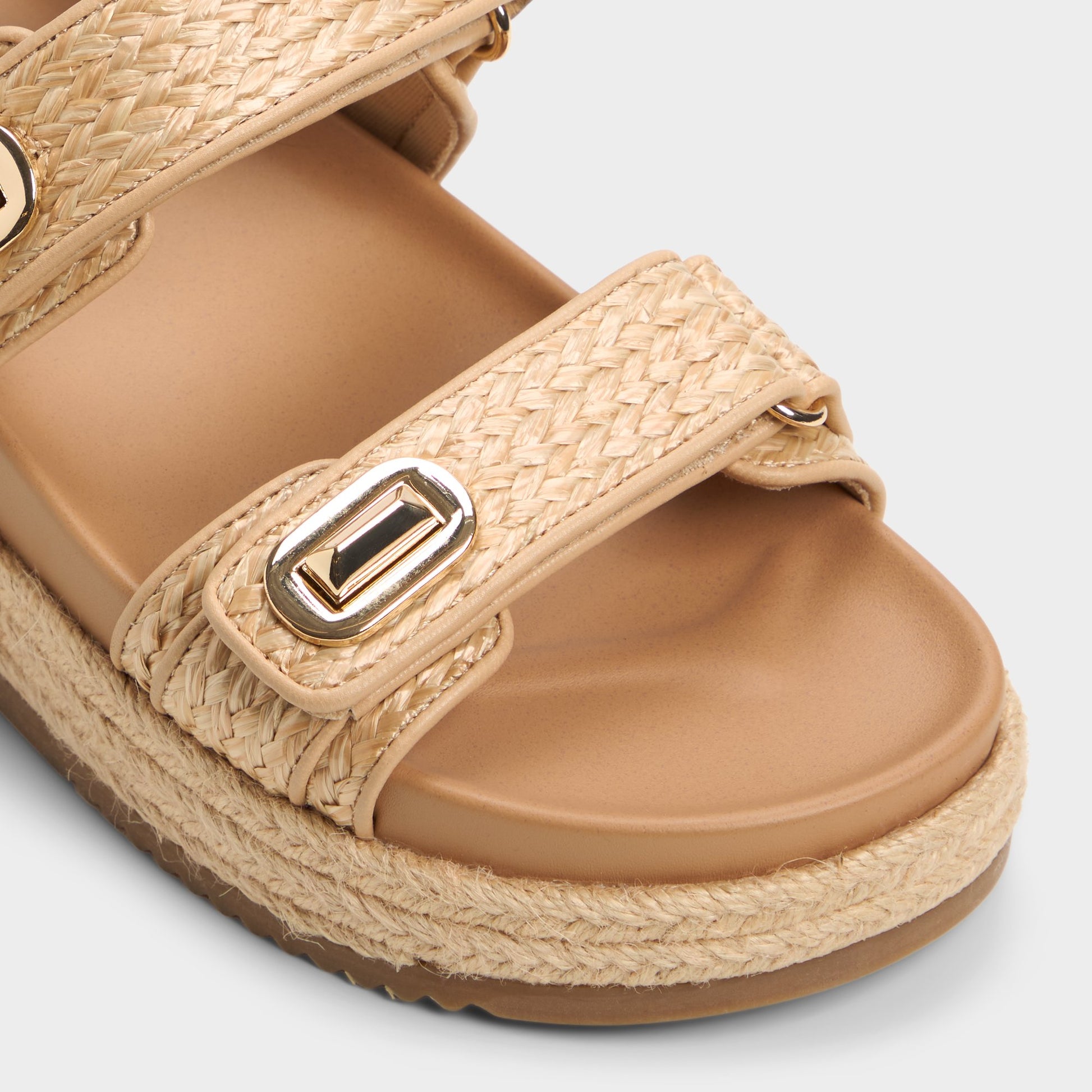 Close-up of the Open Natural Sunhaven Footbed sandal