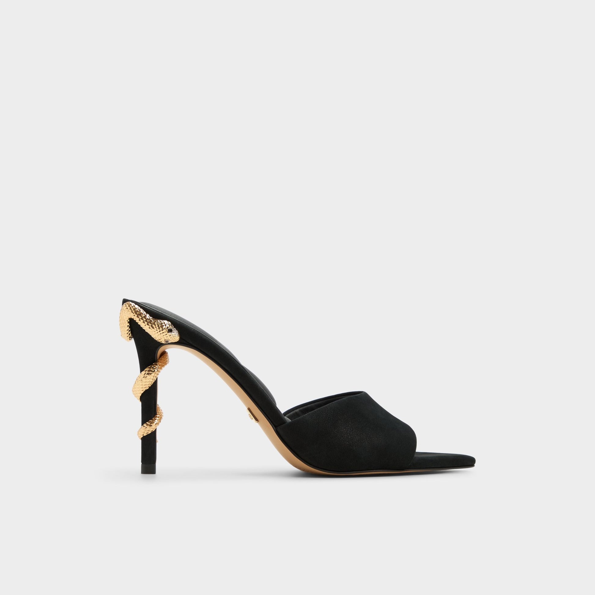 Main View of Other Black Seashella Heeled mule for Womens