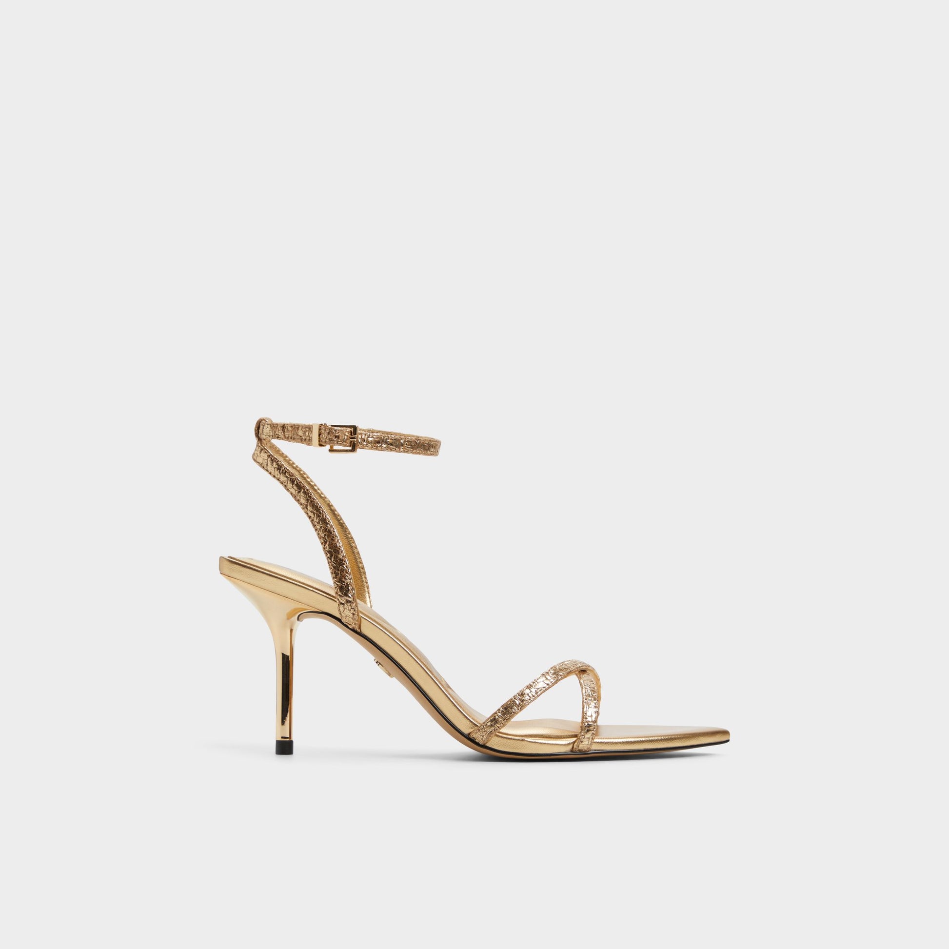 Main View of Gold Adrina Strappy heeled sandal for Womens