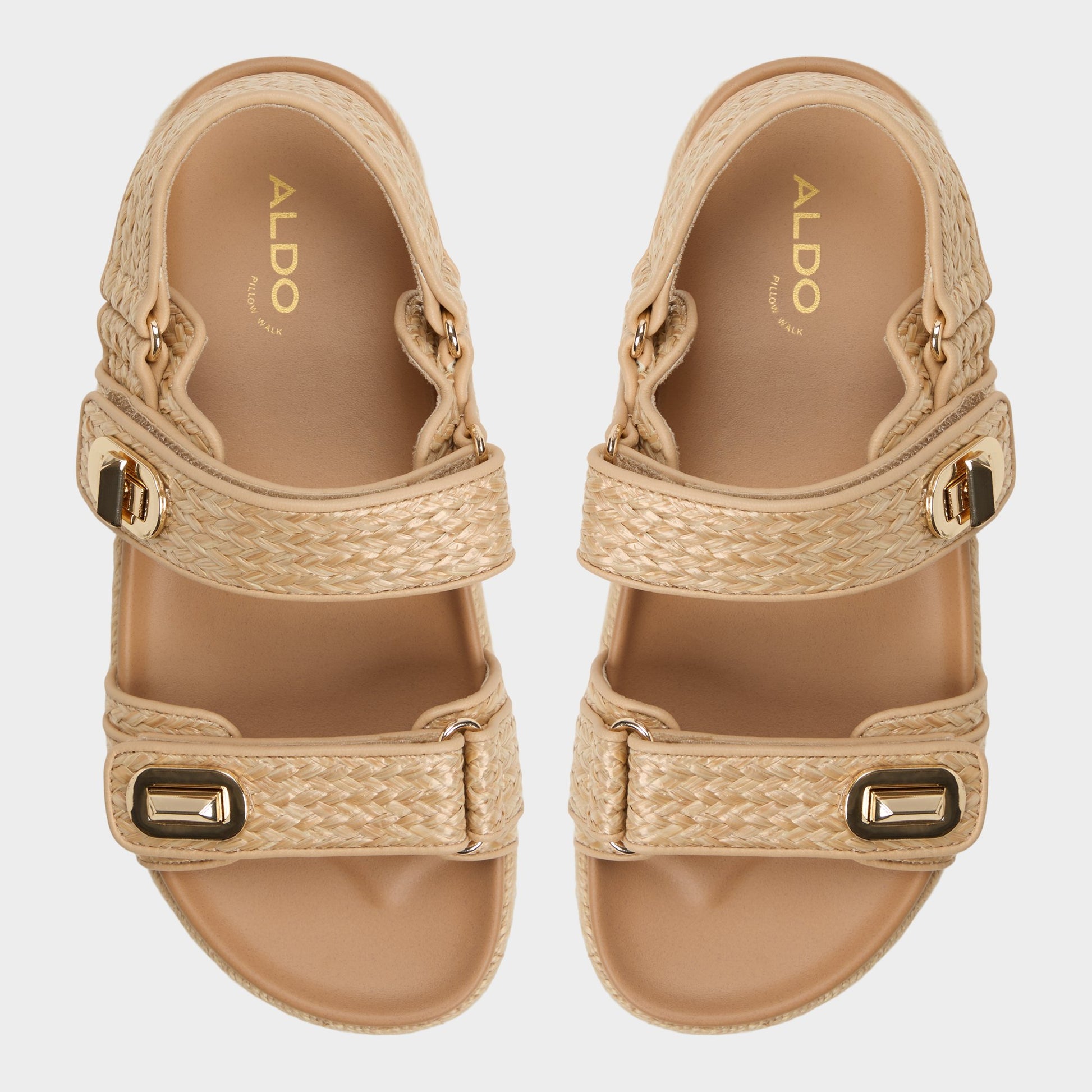 Top-down view of the Open Natural Sunhaven Footbed sandal