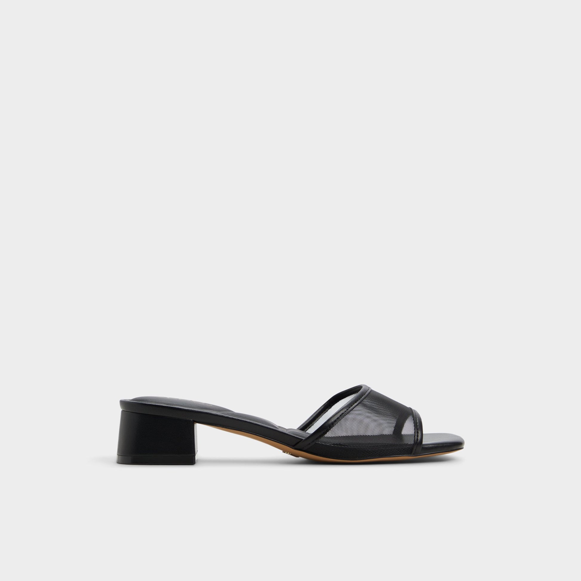 Main View of Black Rosamund Heeled mule for Womens
