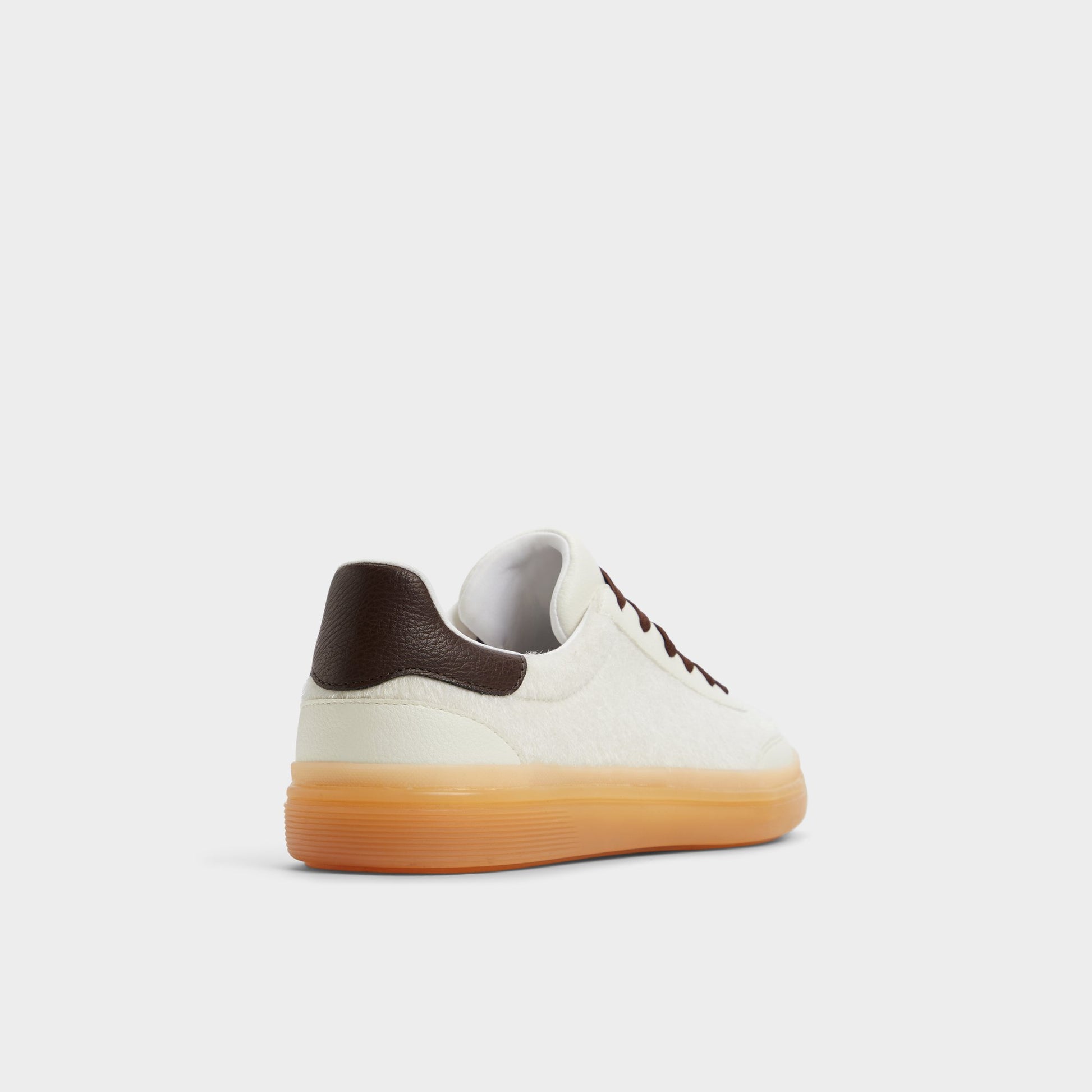 Three-quarter angle of White Multi Lido Low top sneaker's back side