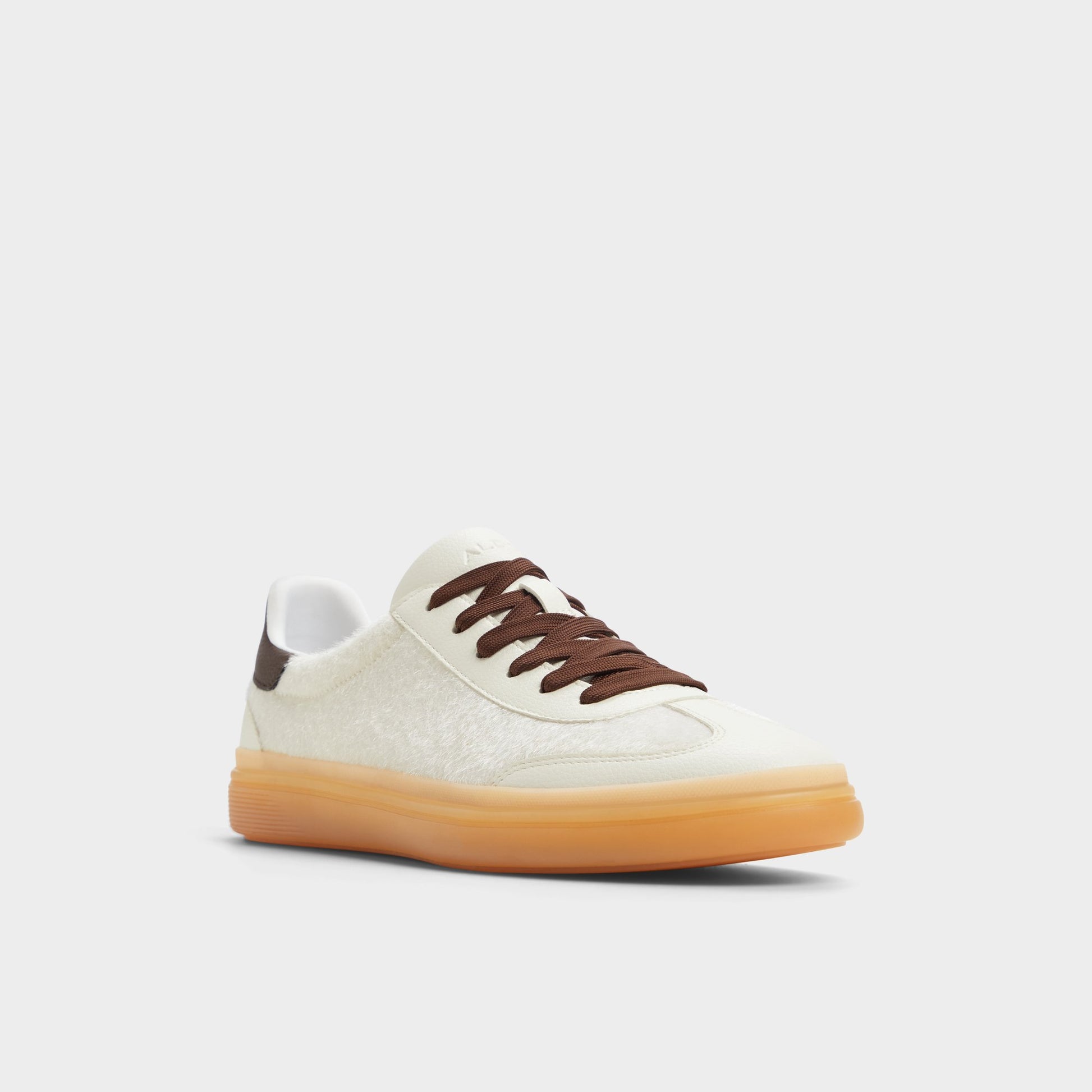Three-quarter angle of White Multi Lido Low top sneaker's front side
