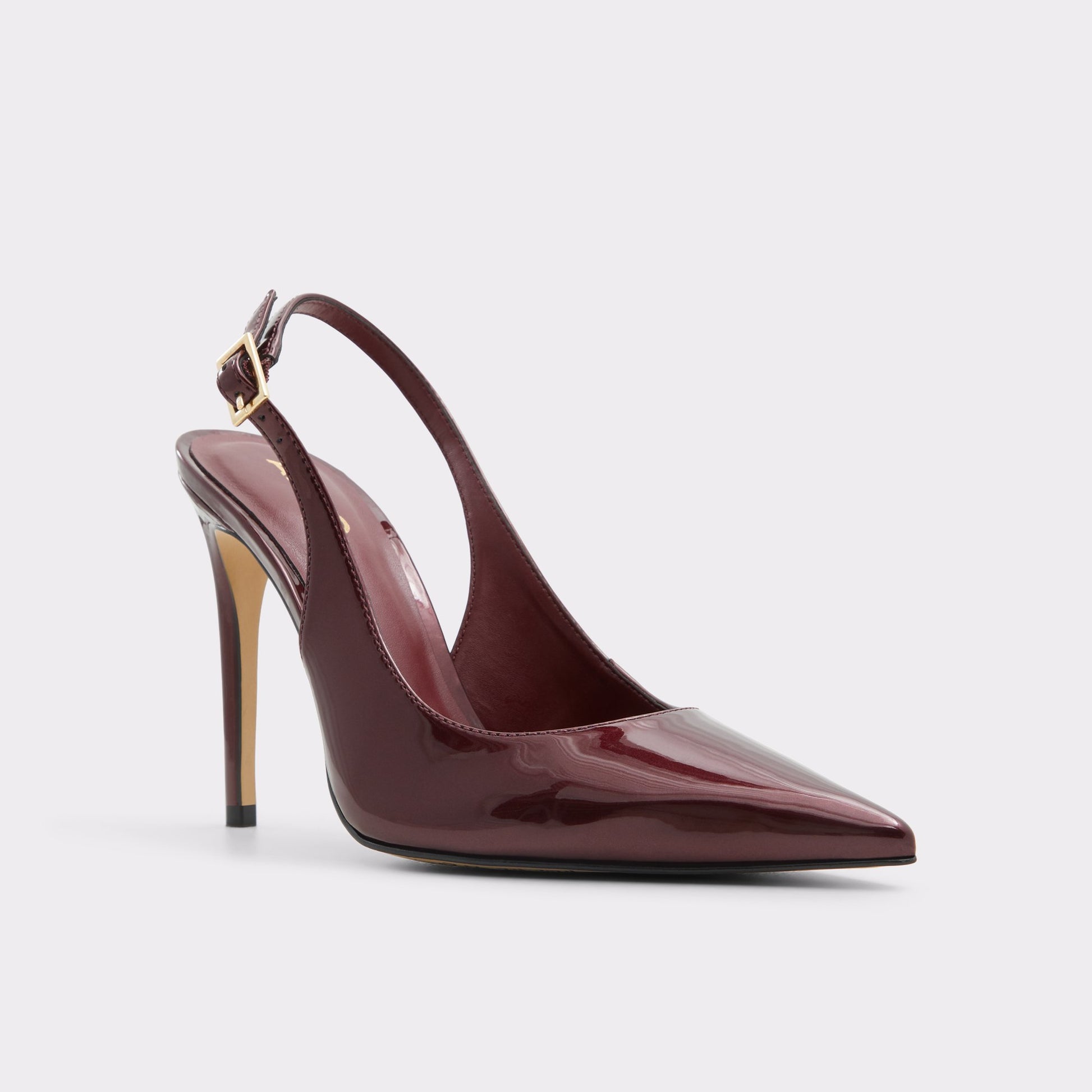 Three-quarter angle of Bordo Stessysling Slingback heel's front side