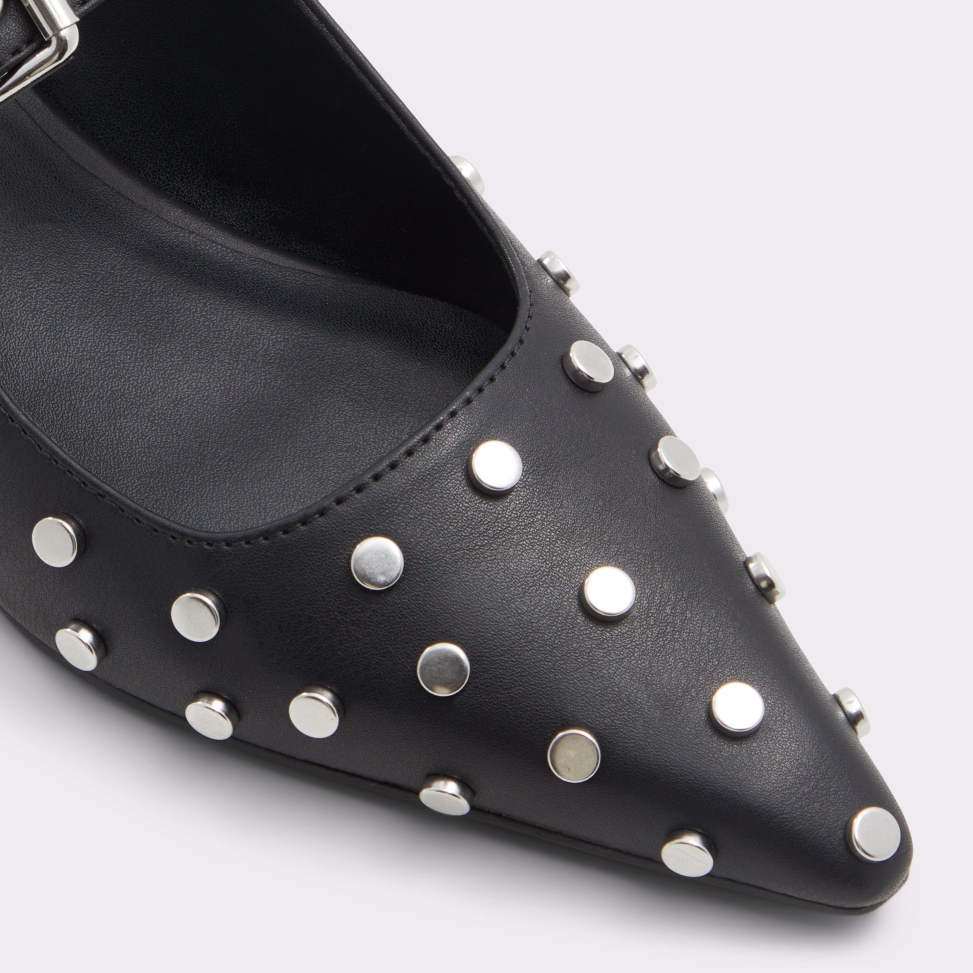 Close-up of the Black Kellya Sling back high heel