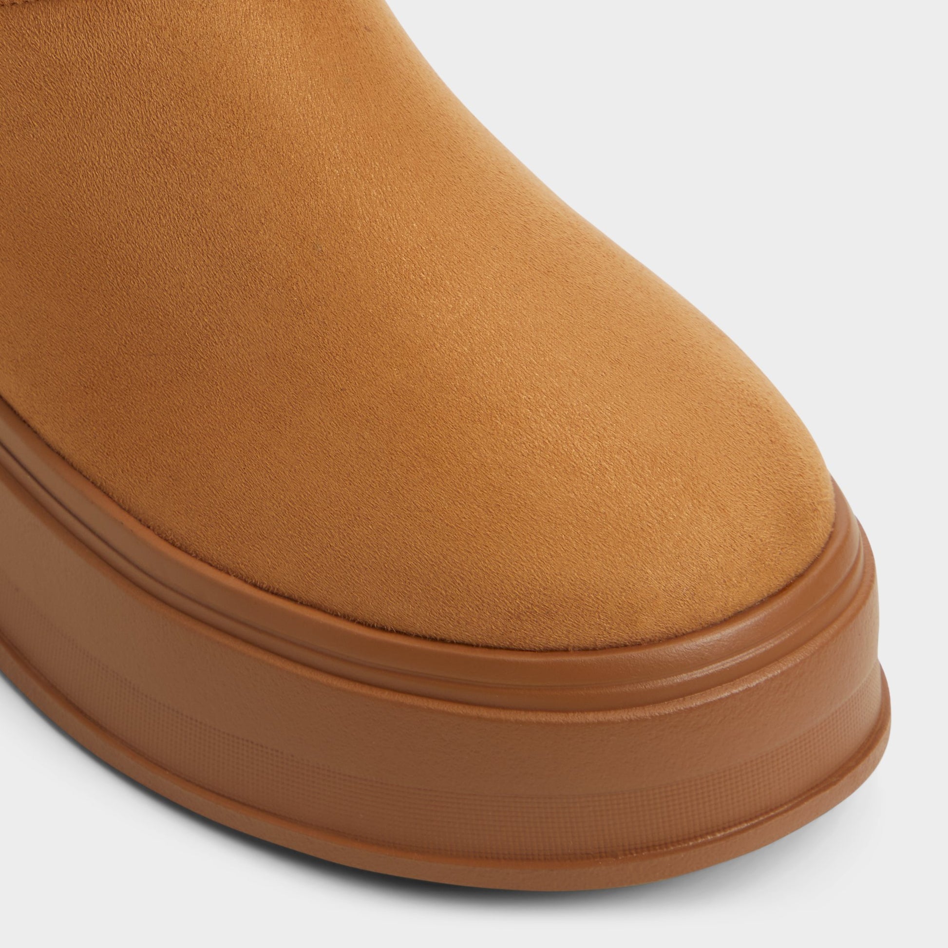 Close-up of the Tan Plushy Ankle boot