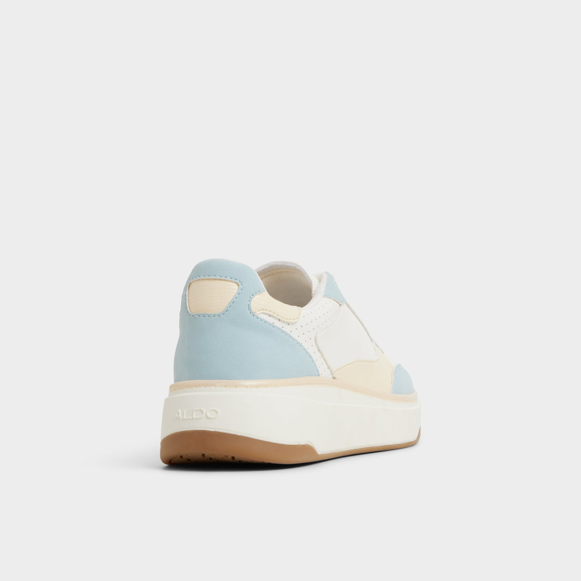 Three-quarter angle of Light Blue Jaylla 's back side