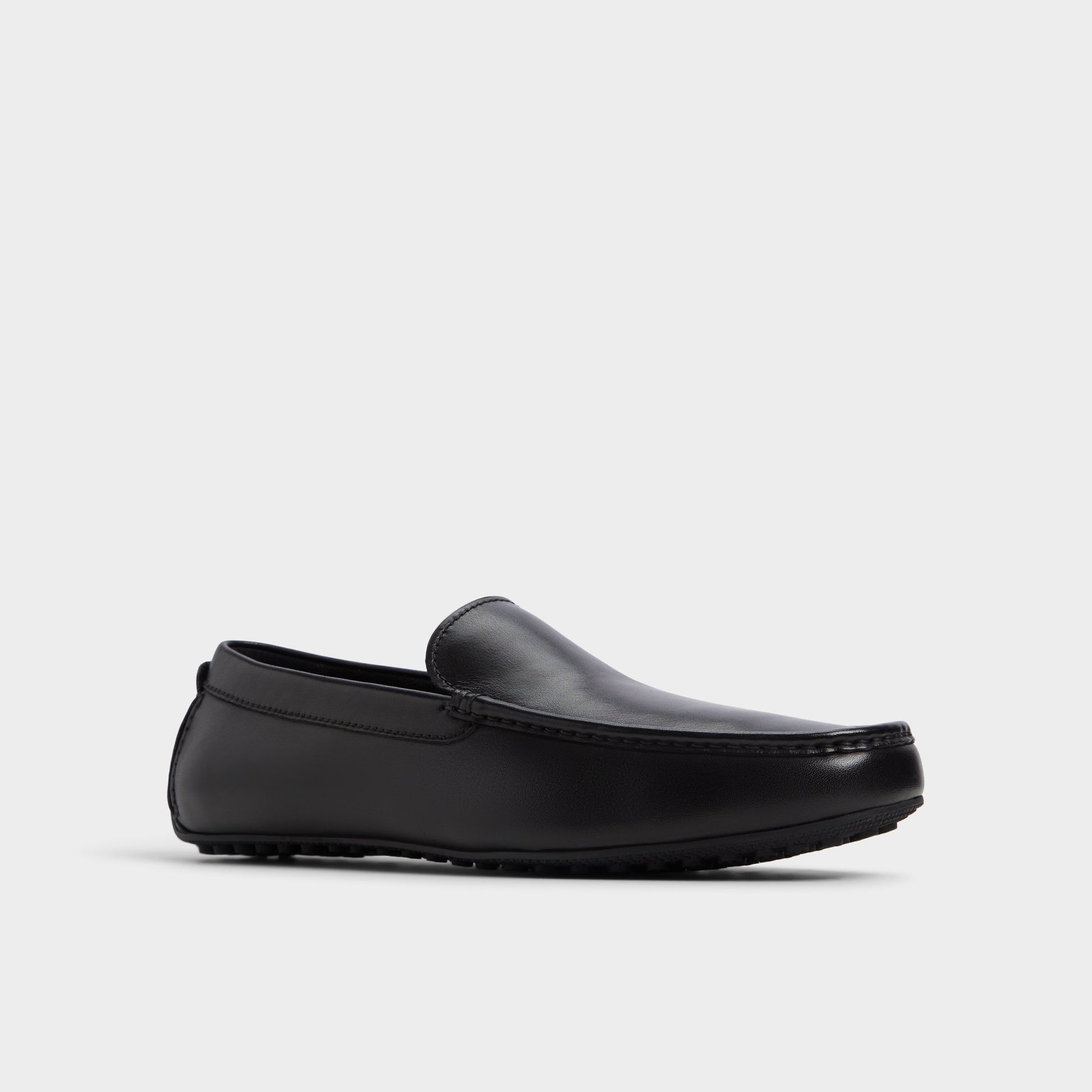 Three-quarter angle of Black Ederrac Driving shoe's front side