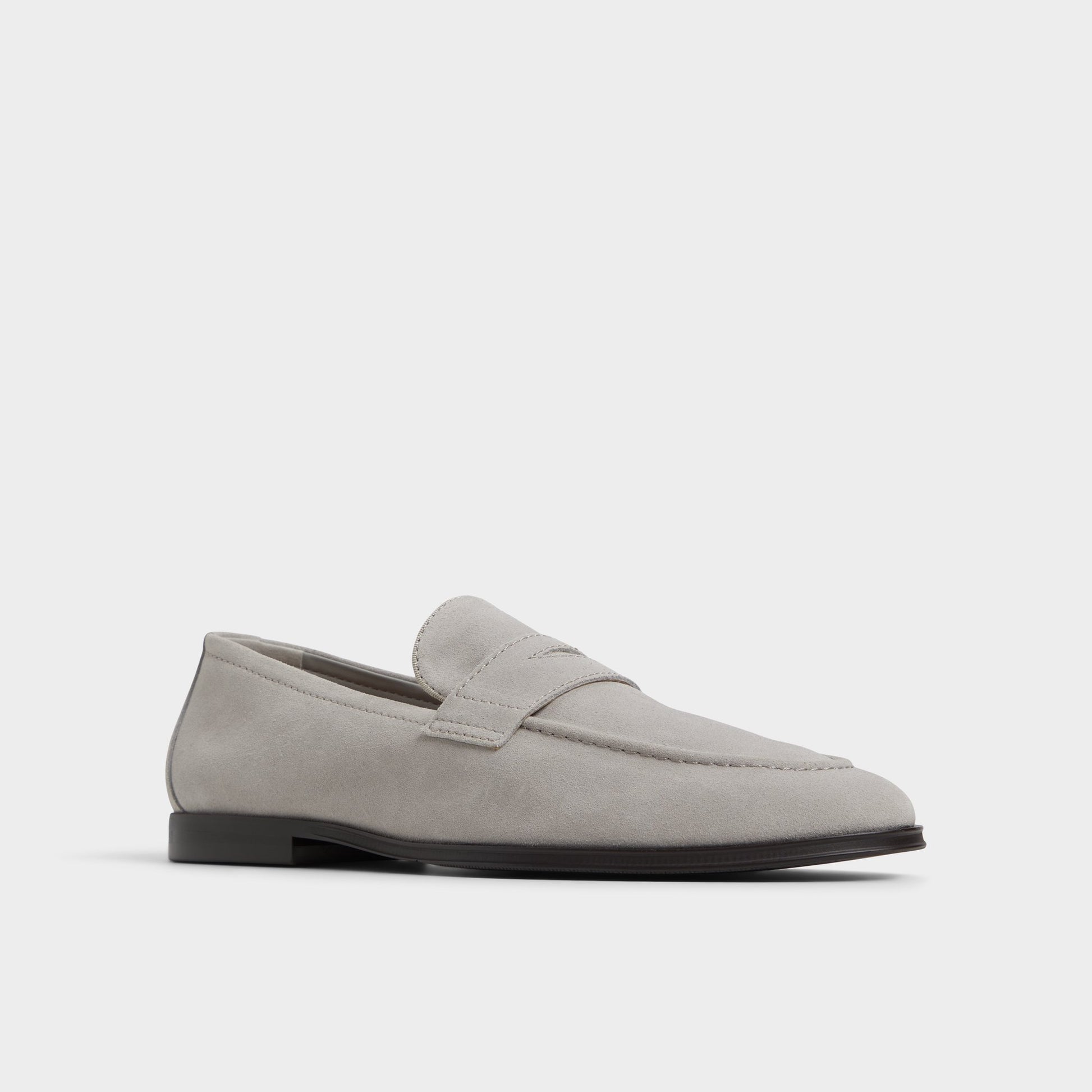 Three-quarter angle of Light Grey Journey Loafer's front side