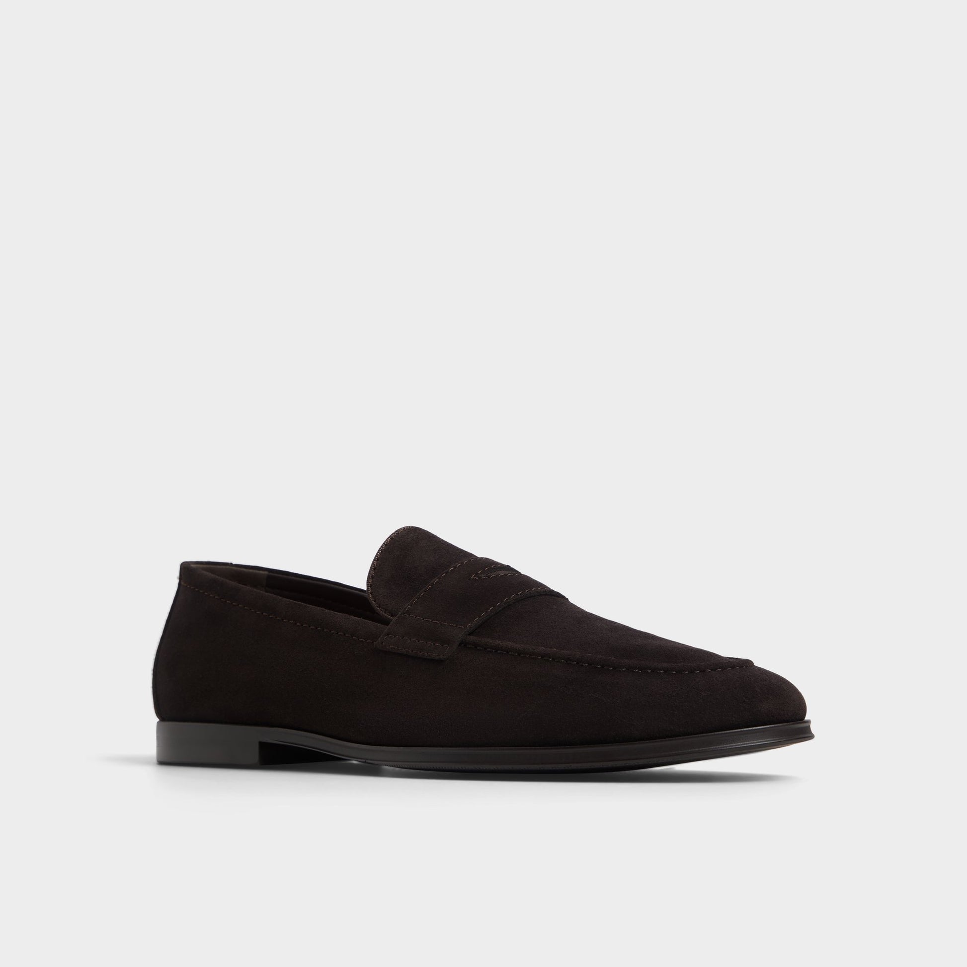 Three-quarter angle of Brown Journey Loafer's front side