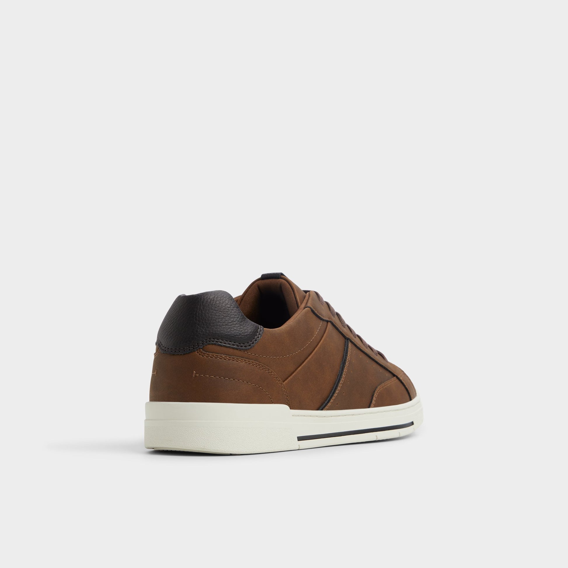Three-quarter angle of Brown Matchpoint Low top sneaker's back side