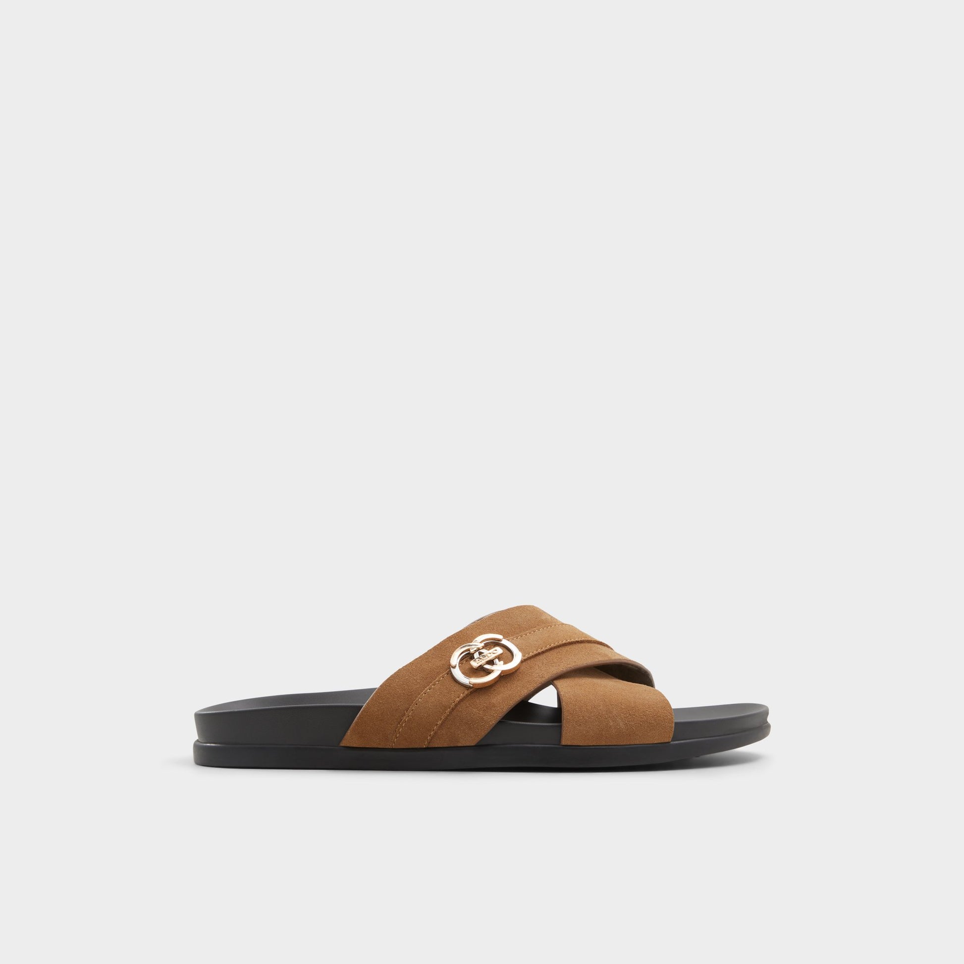 Main View of Open Brown Delmar Slide sandal for Mens