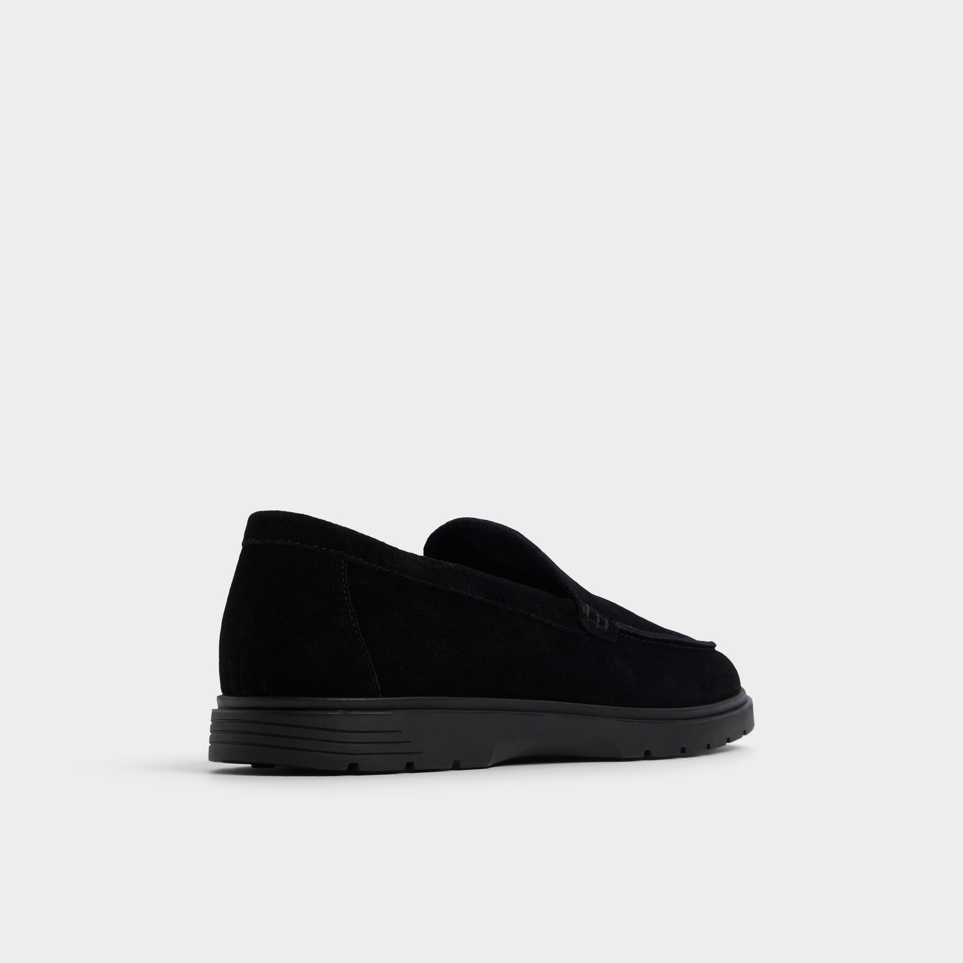 Three-quarter angle of Black/Black Seatide Loafer's back side