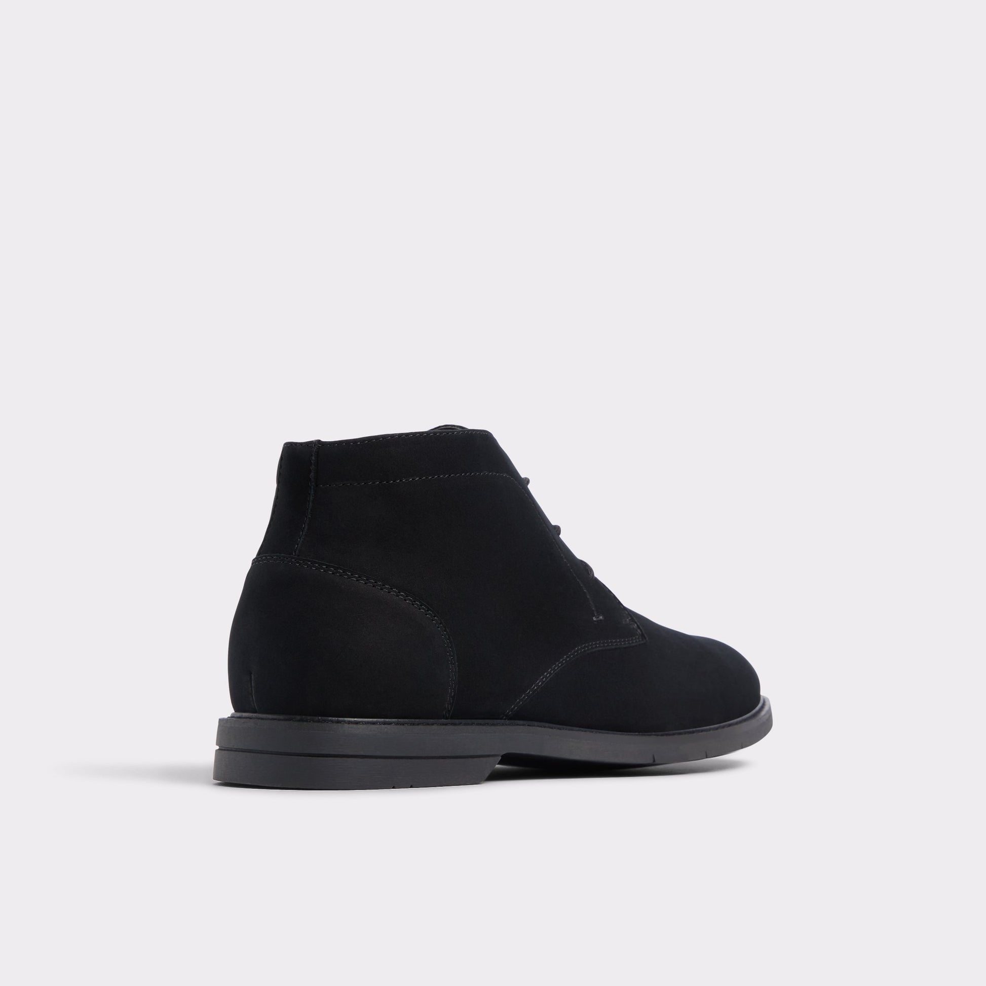 Three-quarter angle of Black Brisbane Lace-up boot's back side