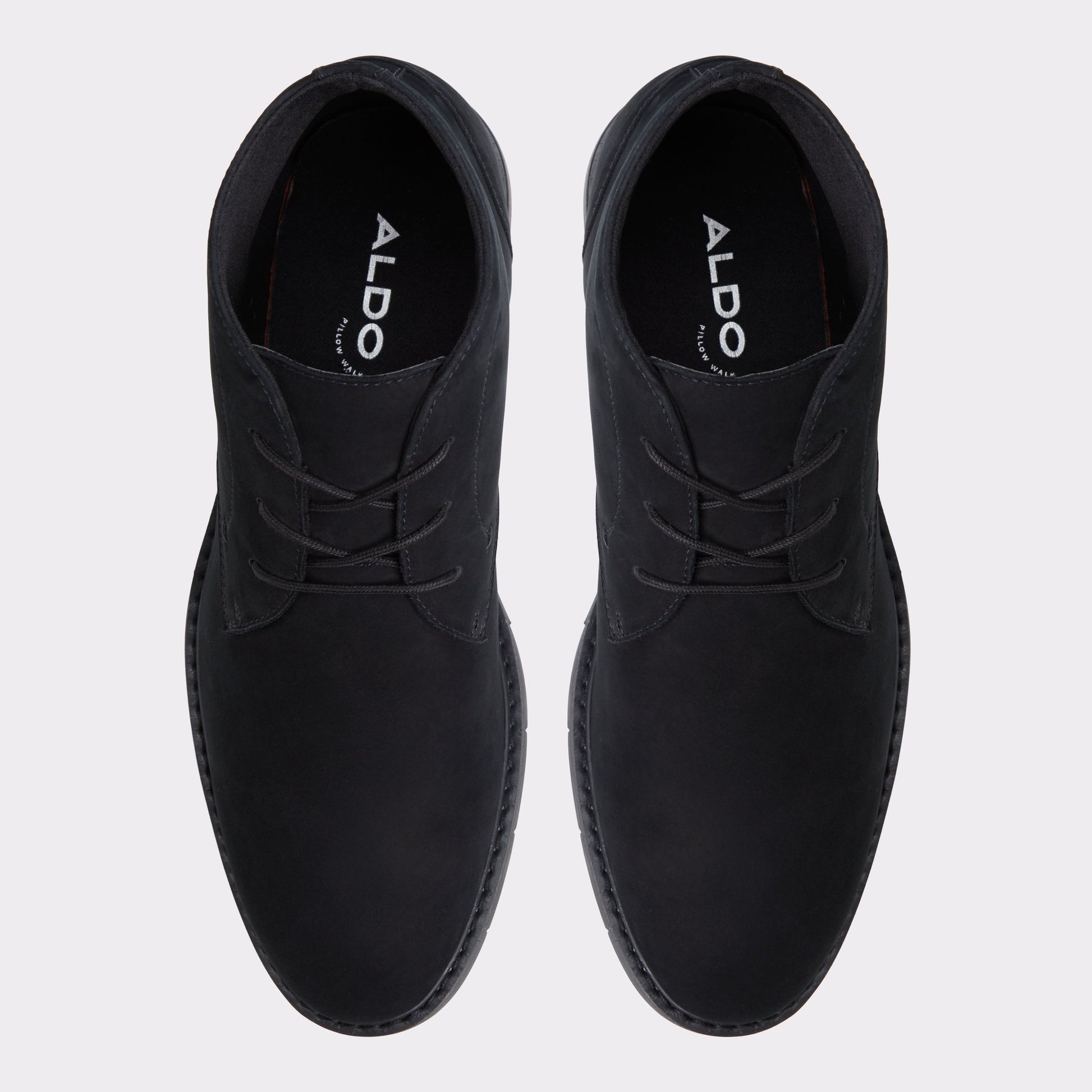 Top-down view of the Black Brisbane Lace-up boot