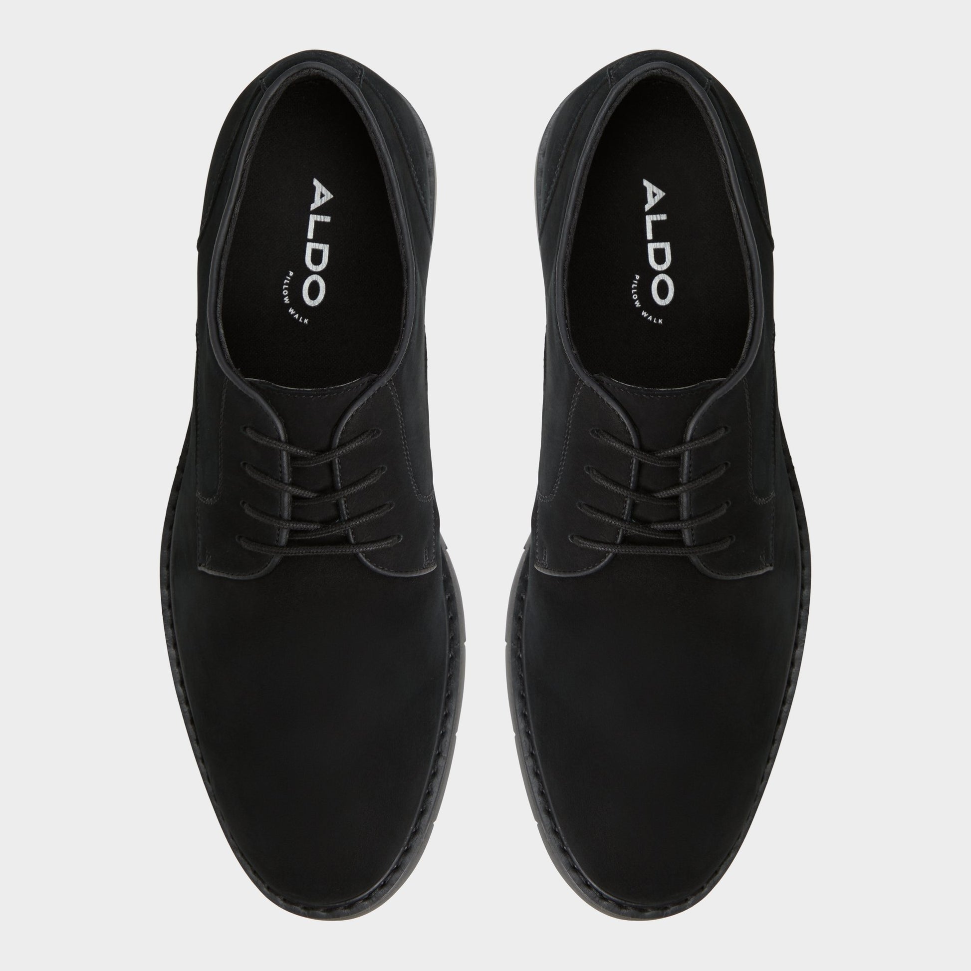 Top-down view of the Black Faro Oxford shoe