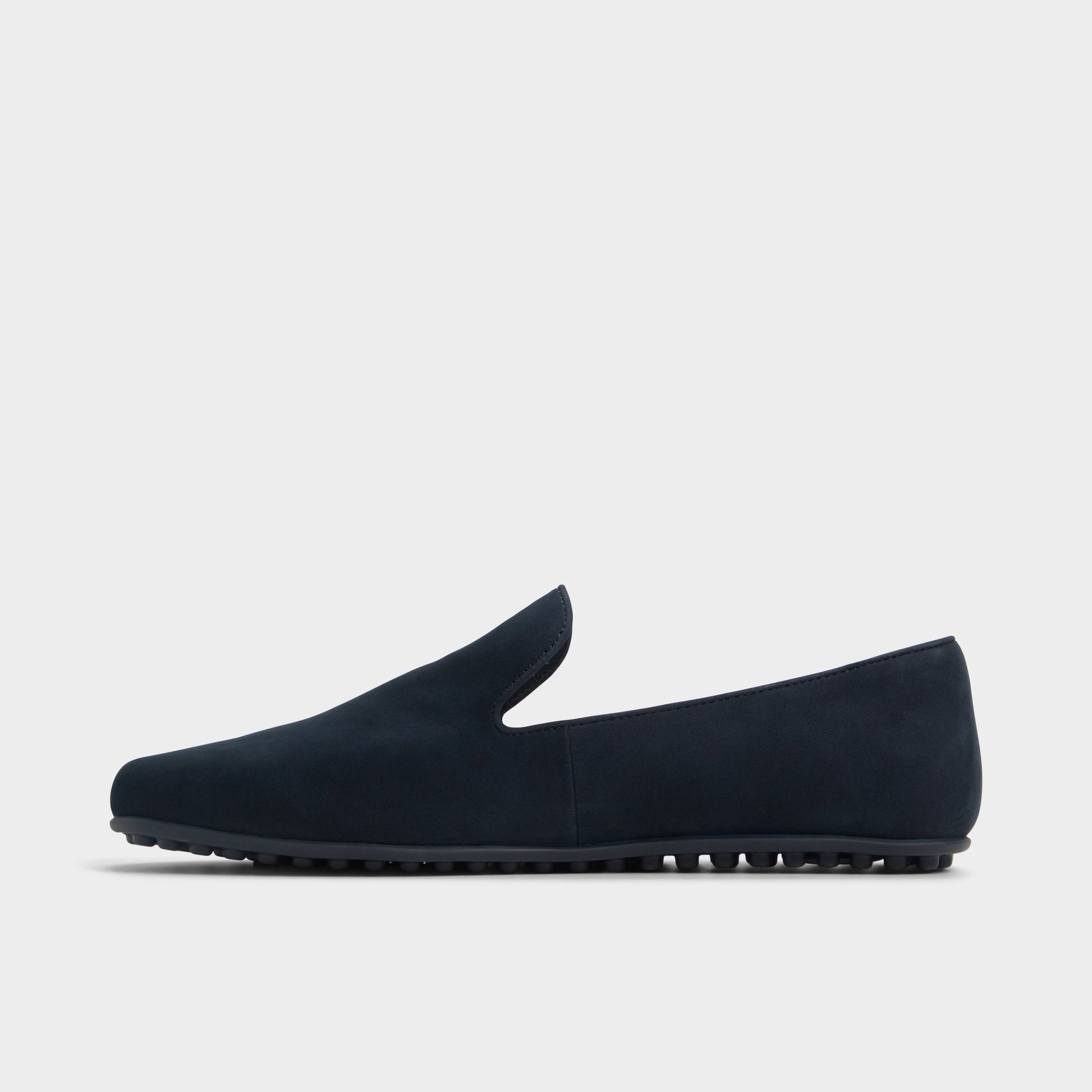 Side view of Navy Resolute Driving shoe